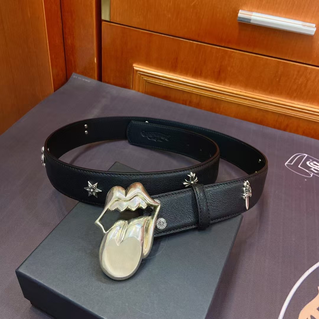 Chrome Hearts Leather Belt   - DesignerGu