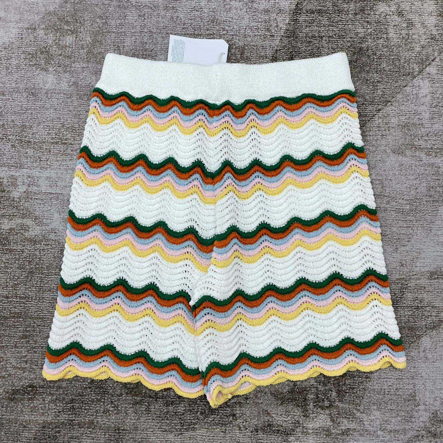 Casablanca Wavy Boucle Shorts   D0059 - DesignerGu