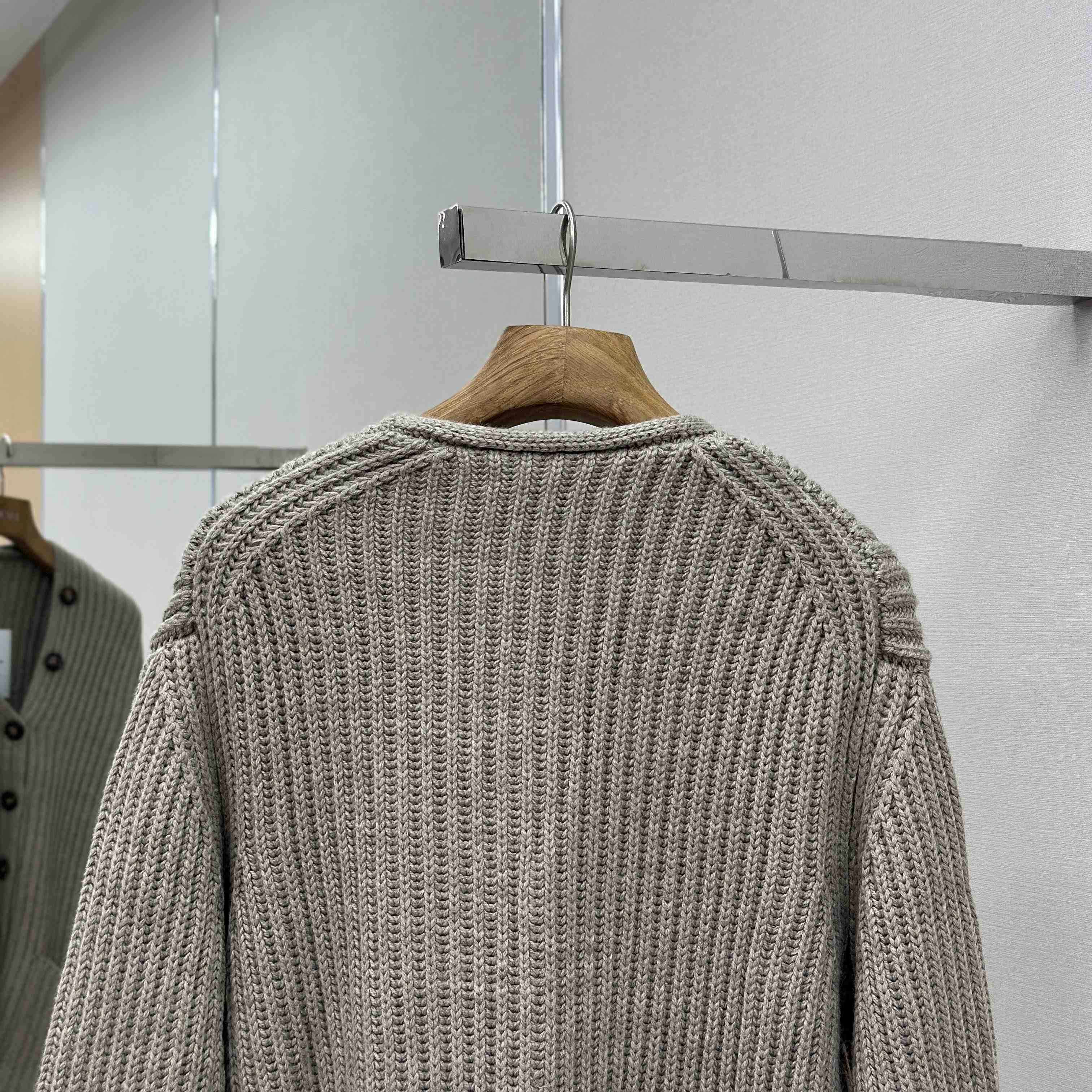 Bottega Veneta Neutral V-Neck Knit Cardigan - DesignerGu
