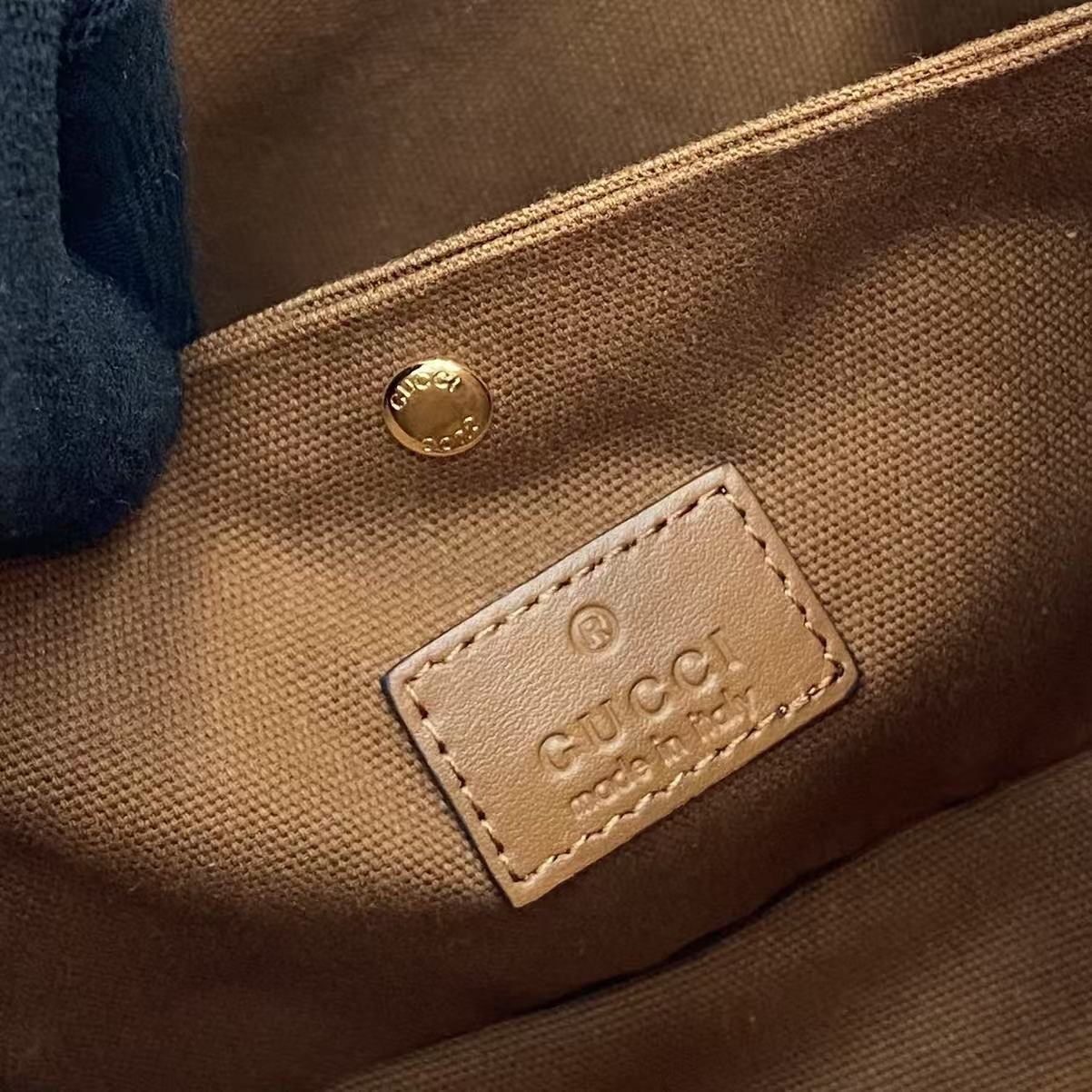 Gucci GG Emblem Small Bucket Bag  - DesignerGu