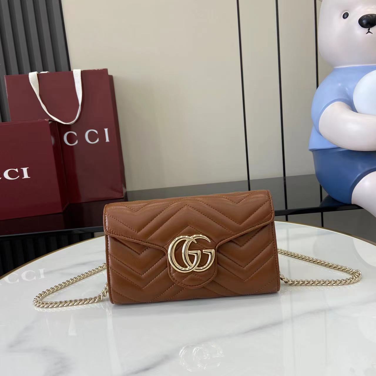 Gucci GG Marmont Wallet On Chain - DesignerGu