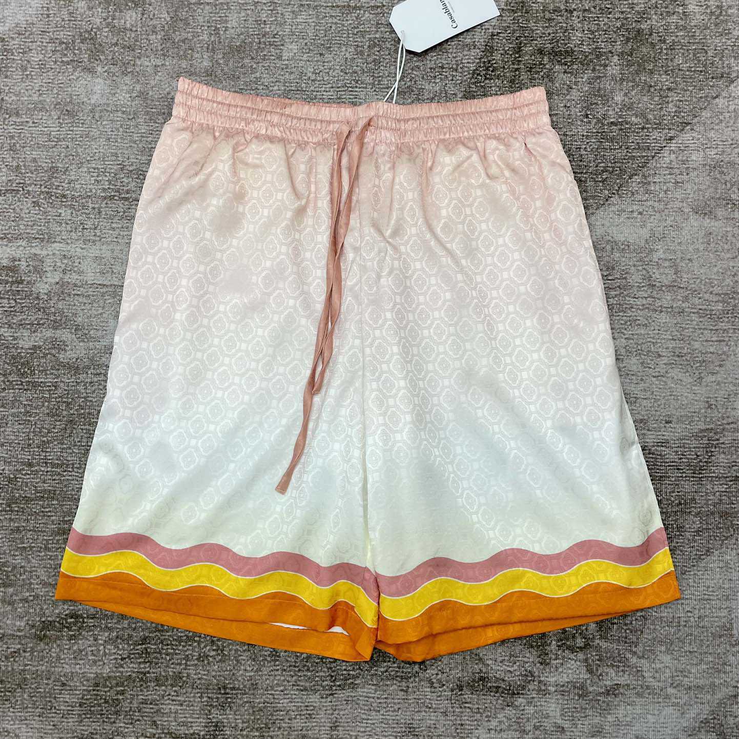 Casablanca Rainbow Monogram Silk Shorts   3451 - DesignerGu