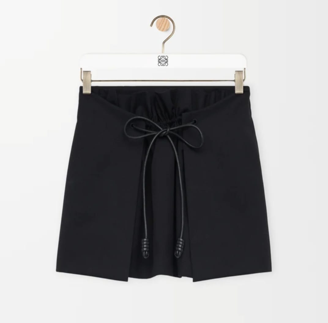 Loewe Logo Cotton And Wool Maxi Skirt - DesignerGu