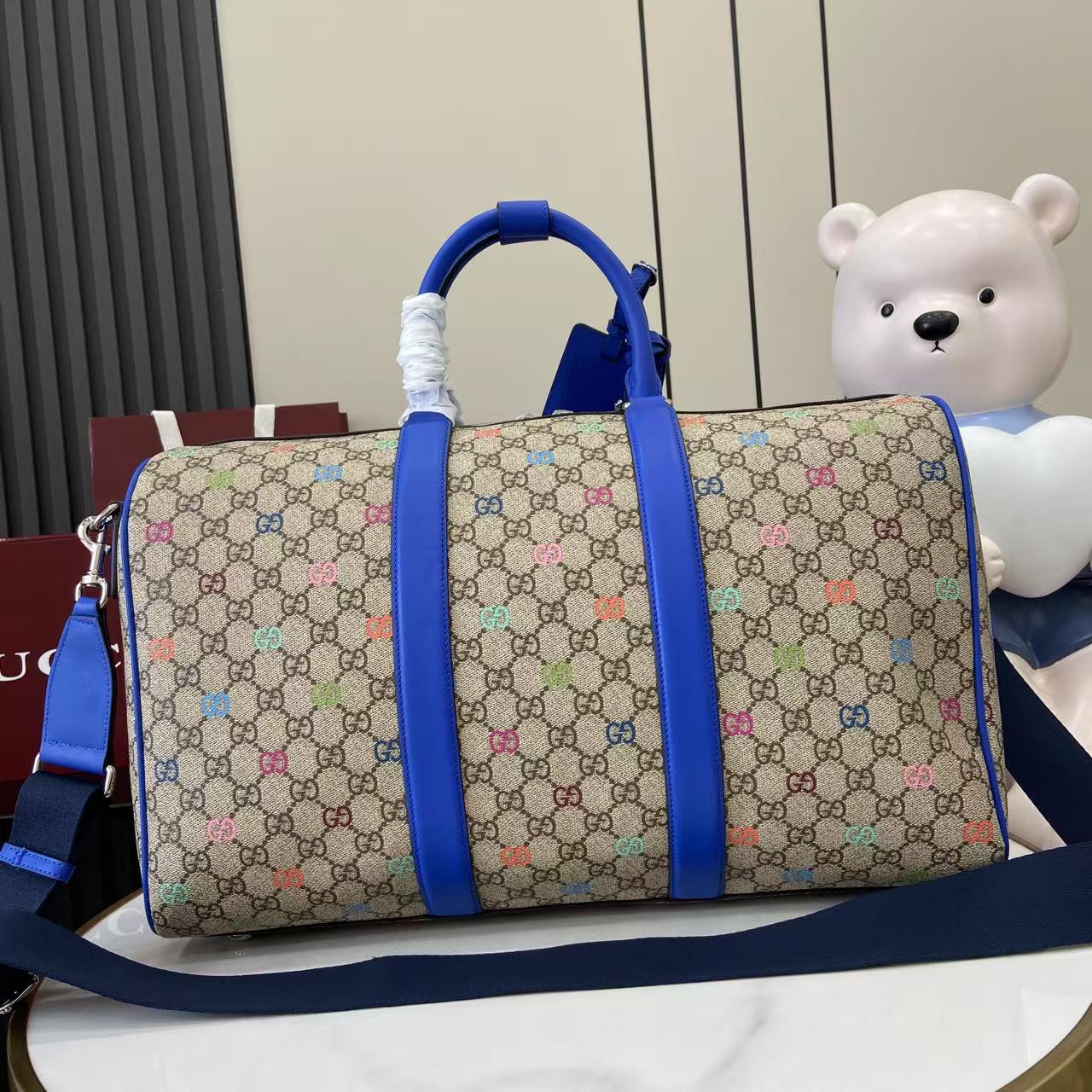 Gucci GG Multicolor Medium Duffle Bag - DesignerGu