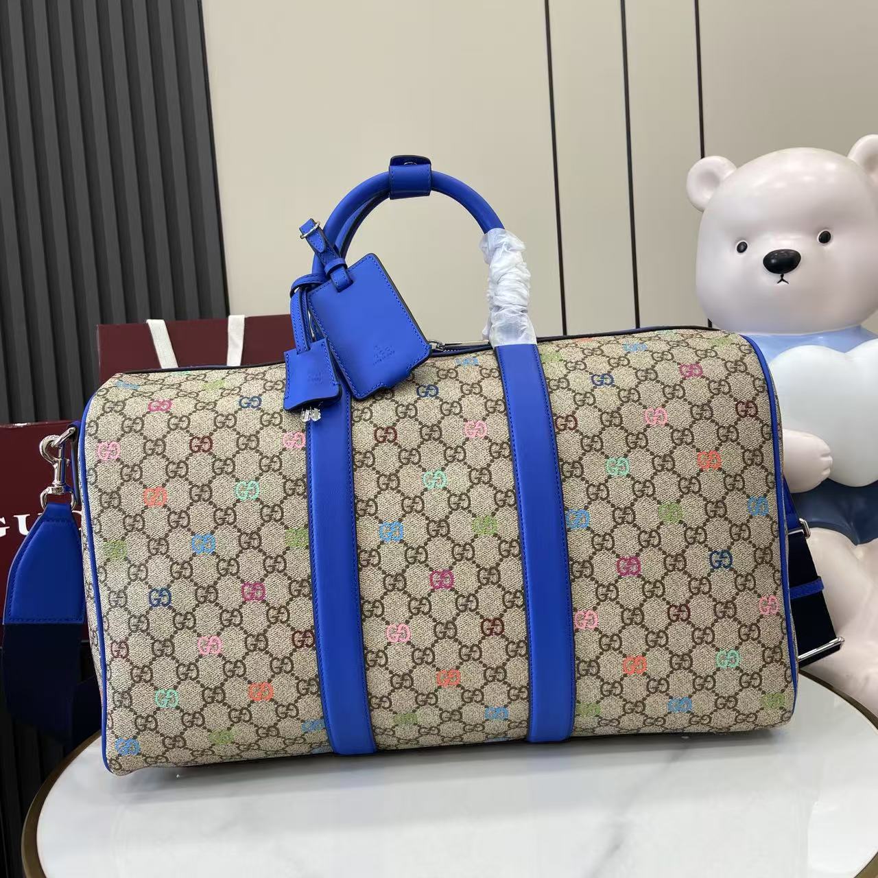 Gucci GG Multicolor Medium Duffle Bag - DesignerGu