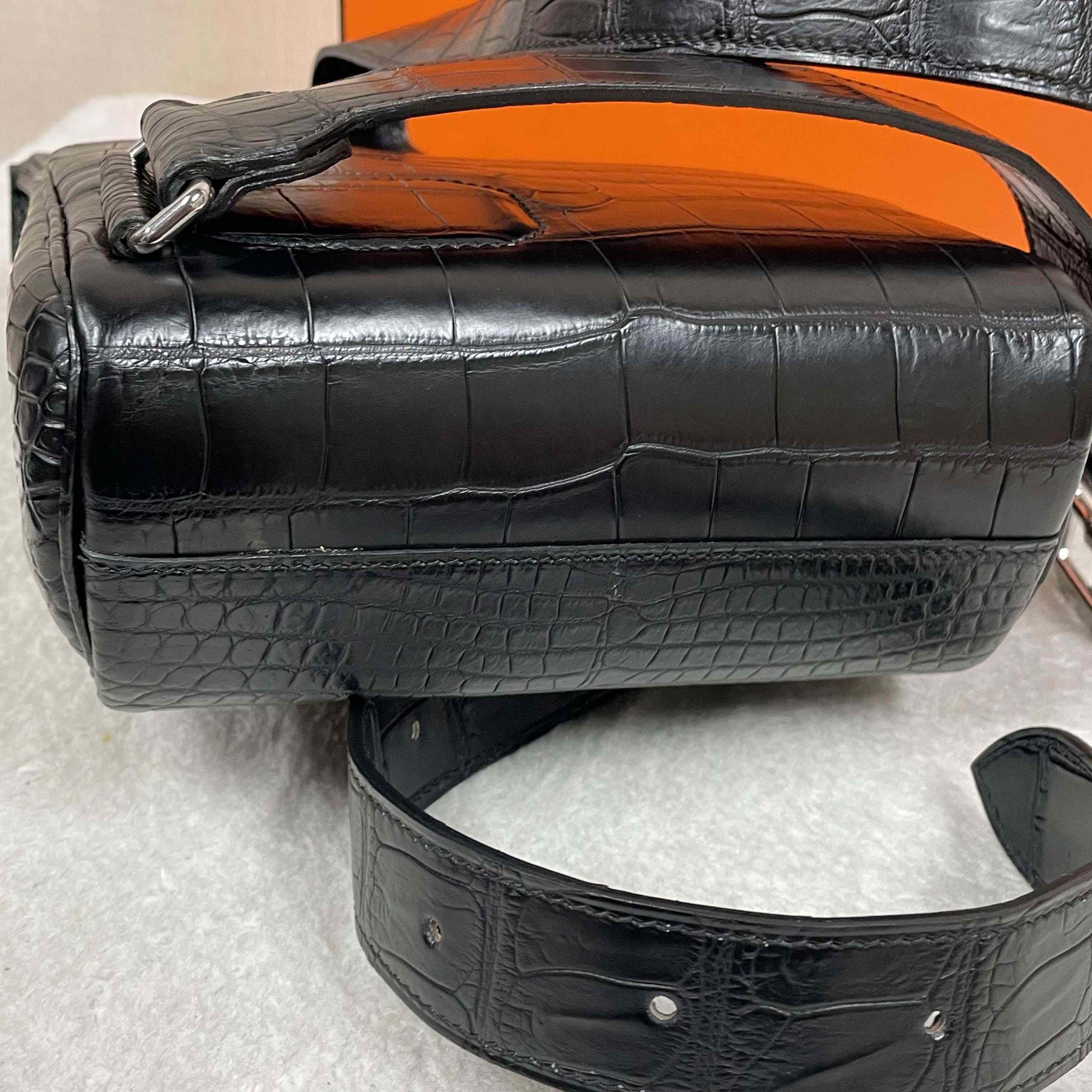 Hermes Hac-a-Dos Beton Croco PHW - DesignerGu