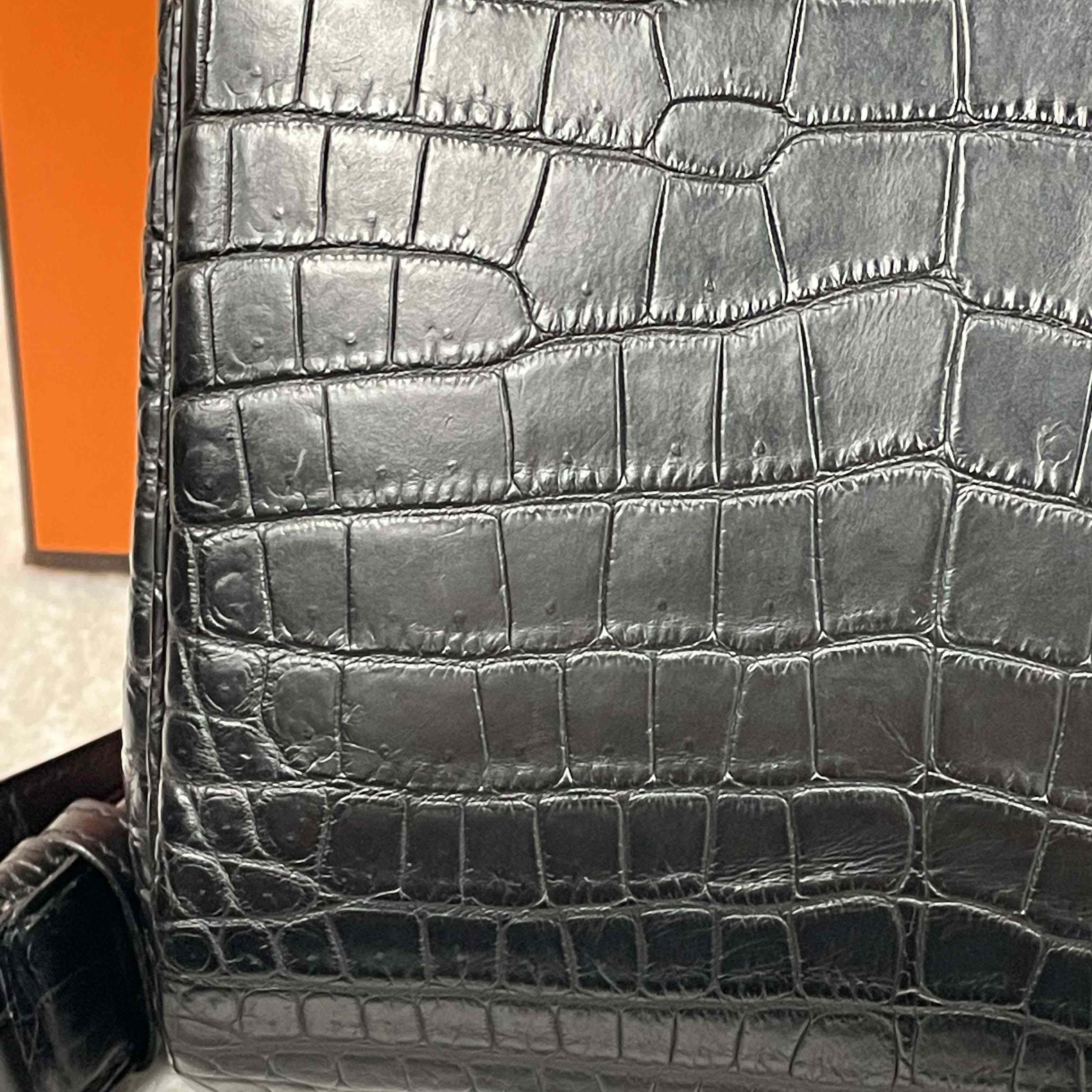 Hermes Hac-a-Dos Beton Croco PHW - DesignerGu