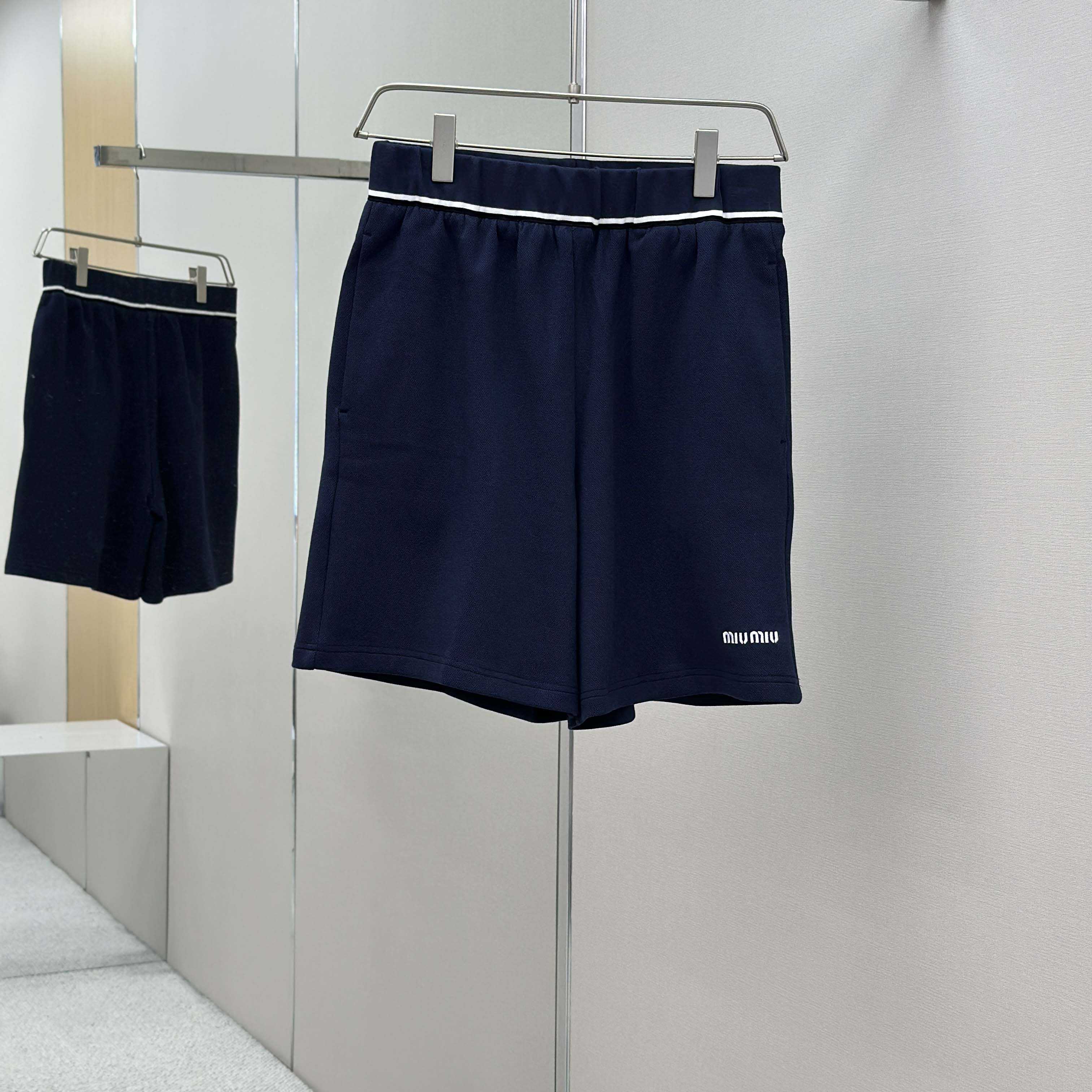 Miu Miu Bonded Piqué And Technical Jersey Bermudas - DesignerGu