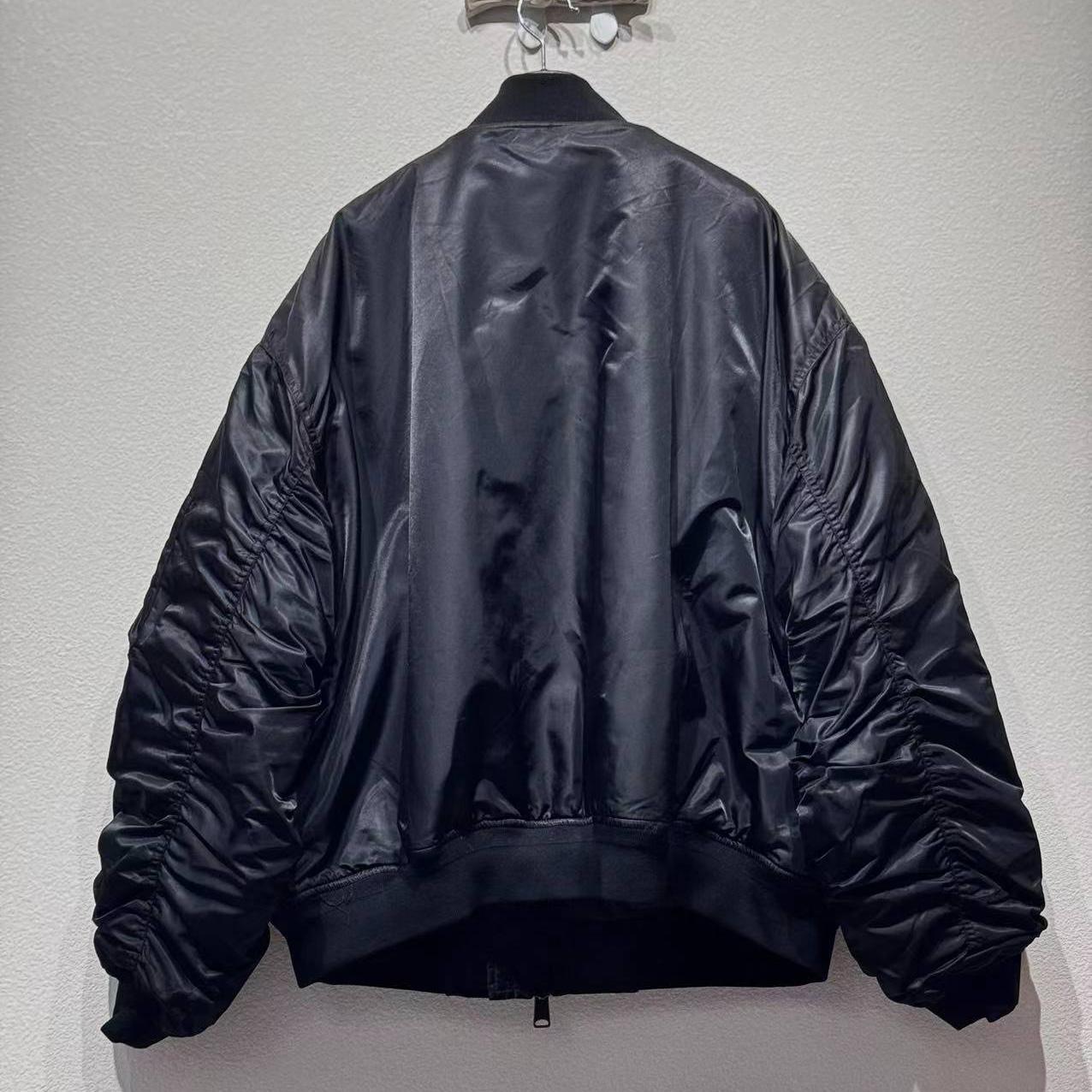 Balenciaga Bomber Jacket Large Fit In Black - DesignerGu