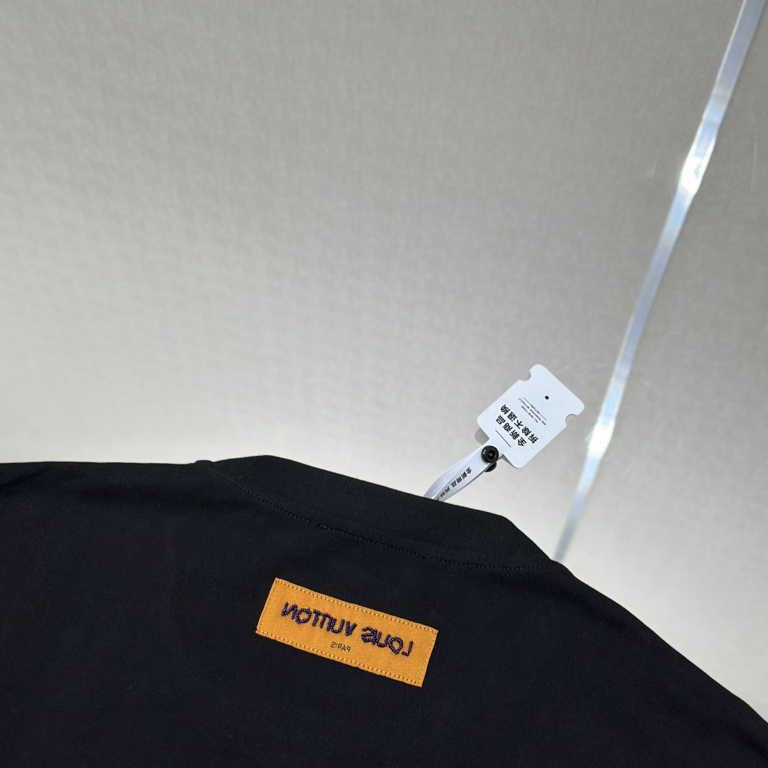 Louis Vuitton Embroidered Signature Cotton T-Shirt   1AFJFK - DesignerGu