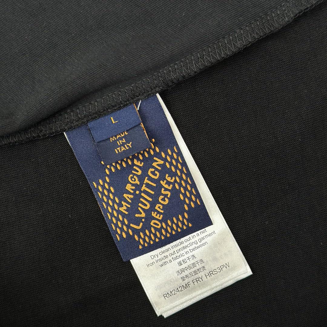 Louis Vuitton Embroidered Signature Cotton T-Shirt   1AFJFK - DesignerGu