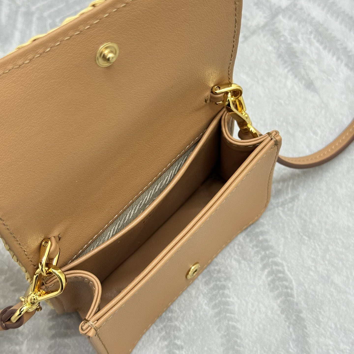 Prada Crochet Card Holder With Shoulder Strap - DesignerGu