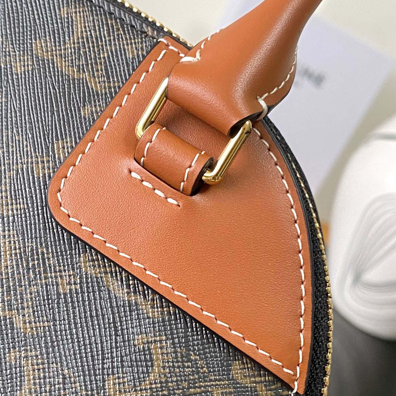 Celine Small Bowling In Triomphe Canvas And Calfskin  - DesignerGu