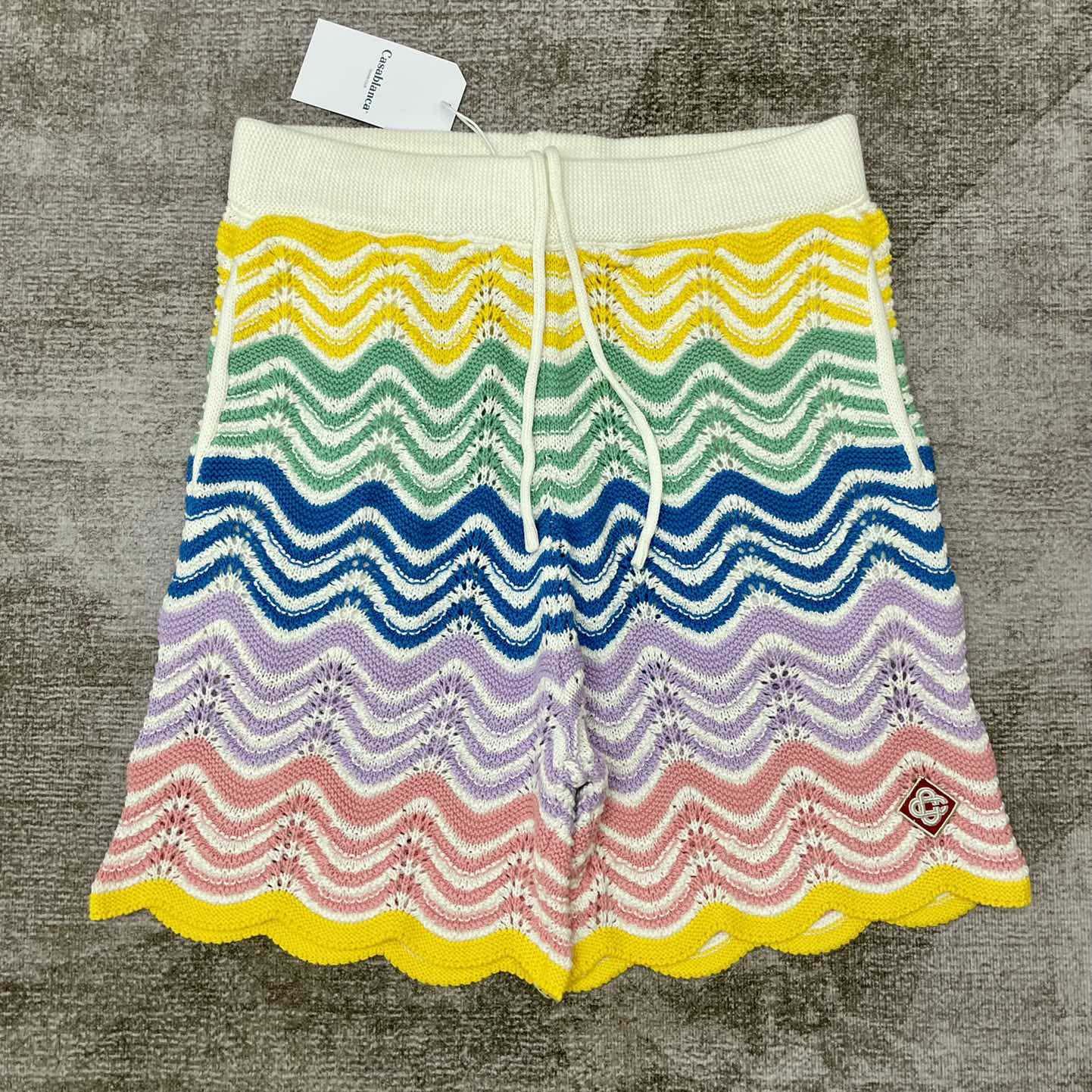 Casablanca Gradient Wave Knit Shorts   D0057 - DesignerGu