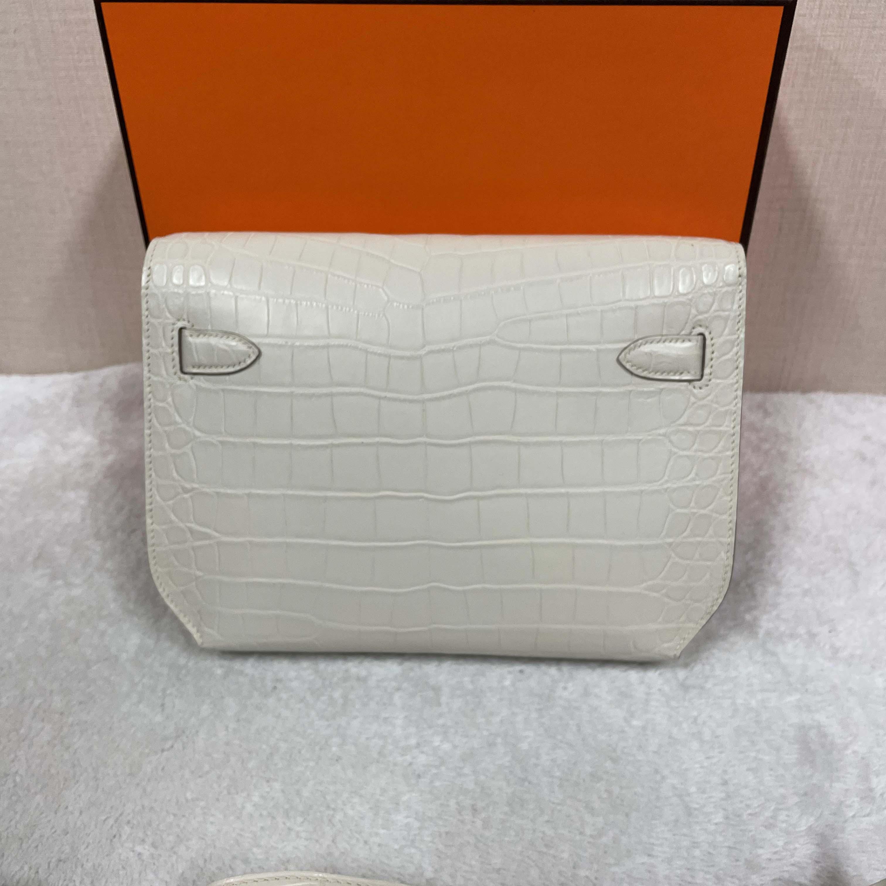 Hermes Kelly Depeche Crocodile Beton 25cm - DesignerGu