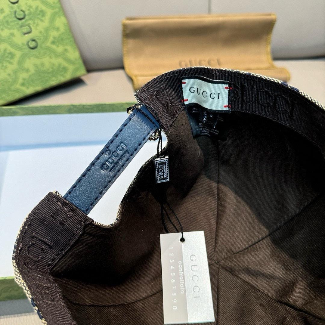 Gucci Original GG Canvas Baseball Hat With Web - DesignerGu