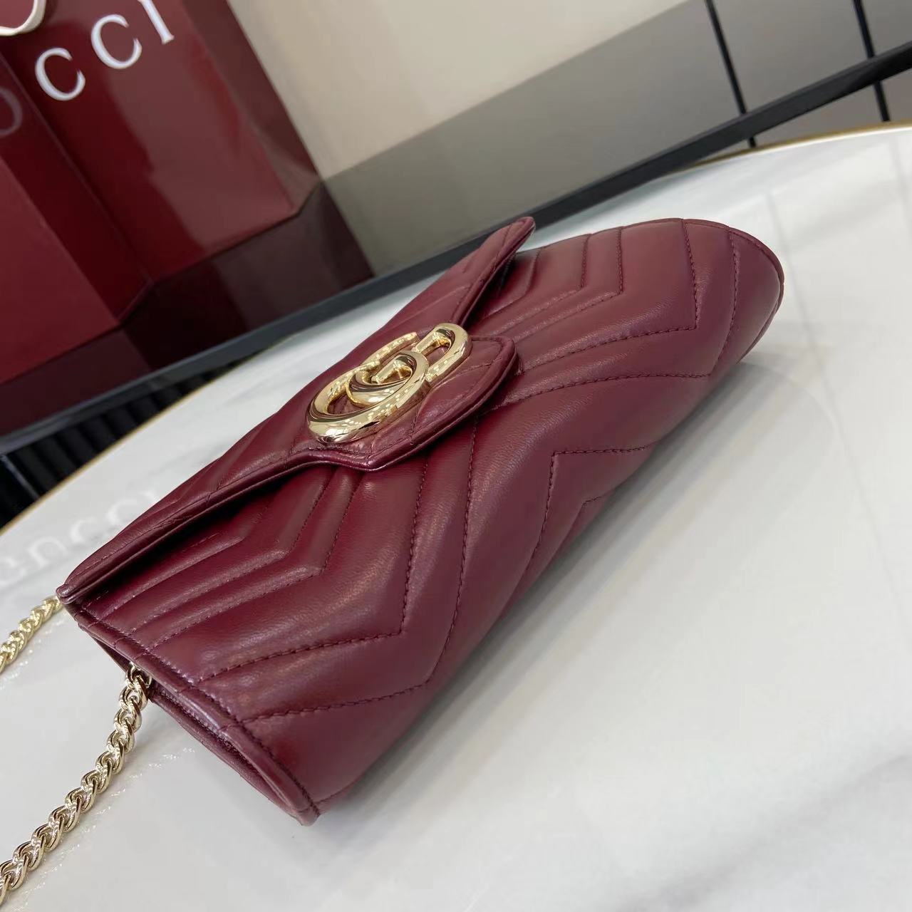 Gucci GG Marmont Wallet On Chain - DesignerGu