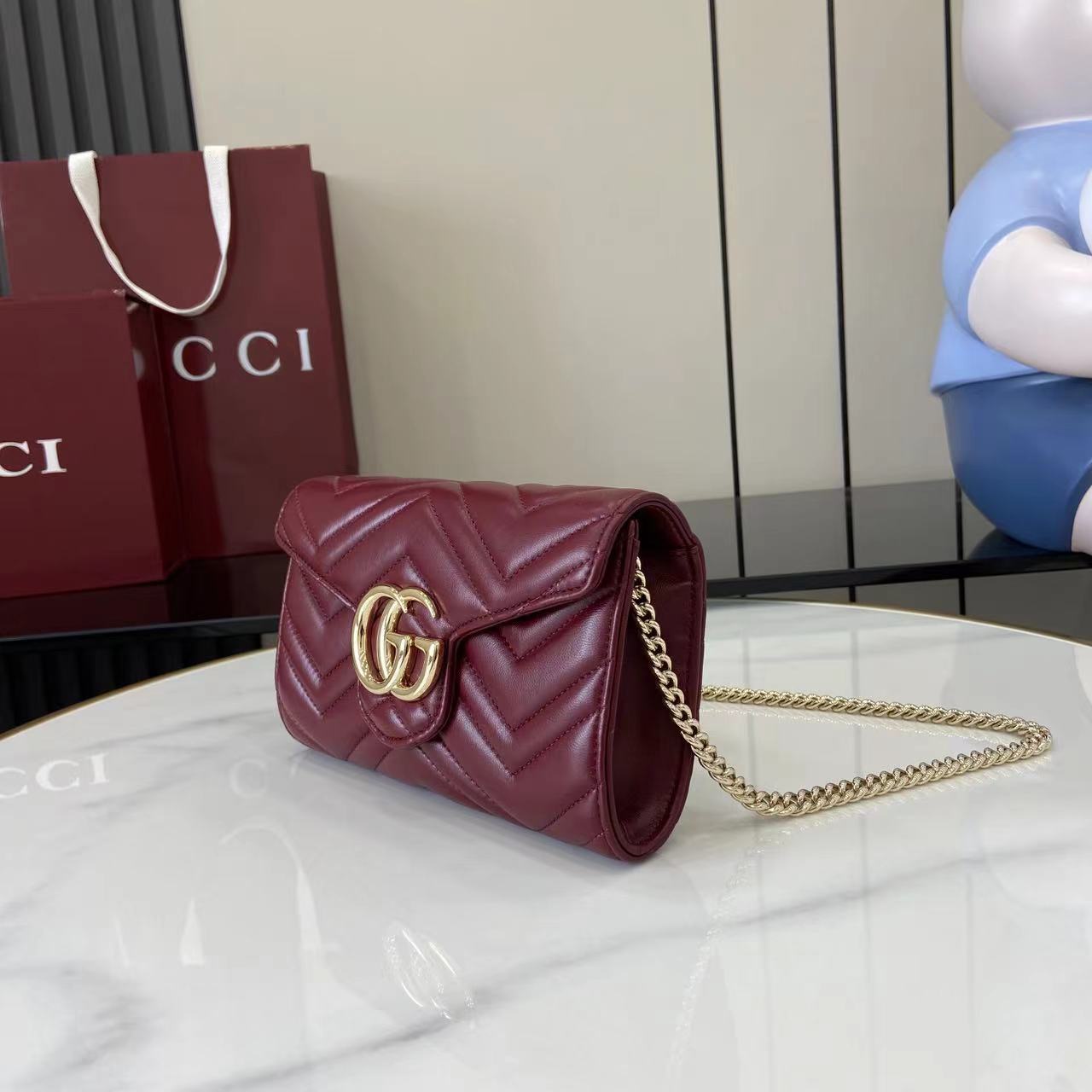Gucci GG Marmont Wallet On Chain - DesignerGu