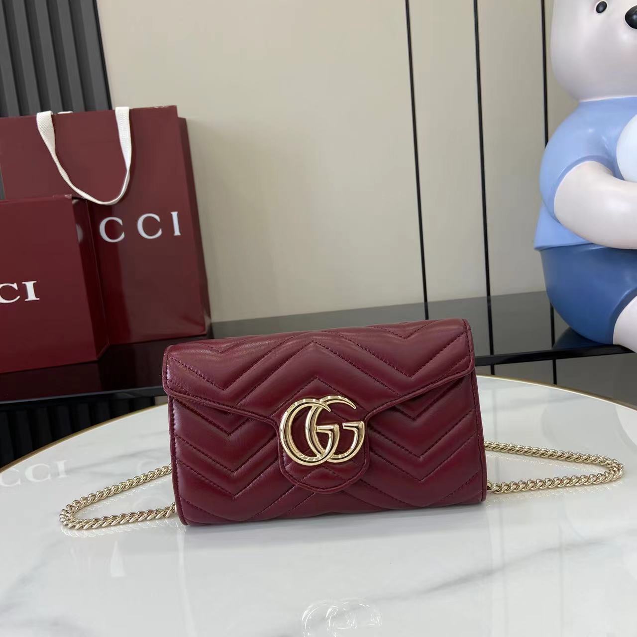 Gucci GG Marmont Wallet On Chain - DesignerGu