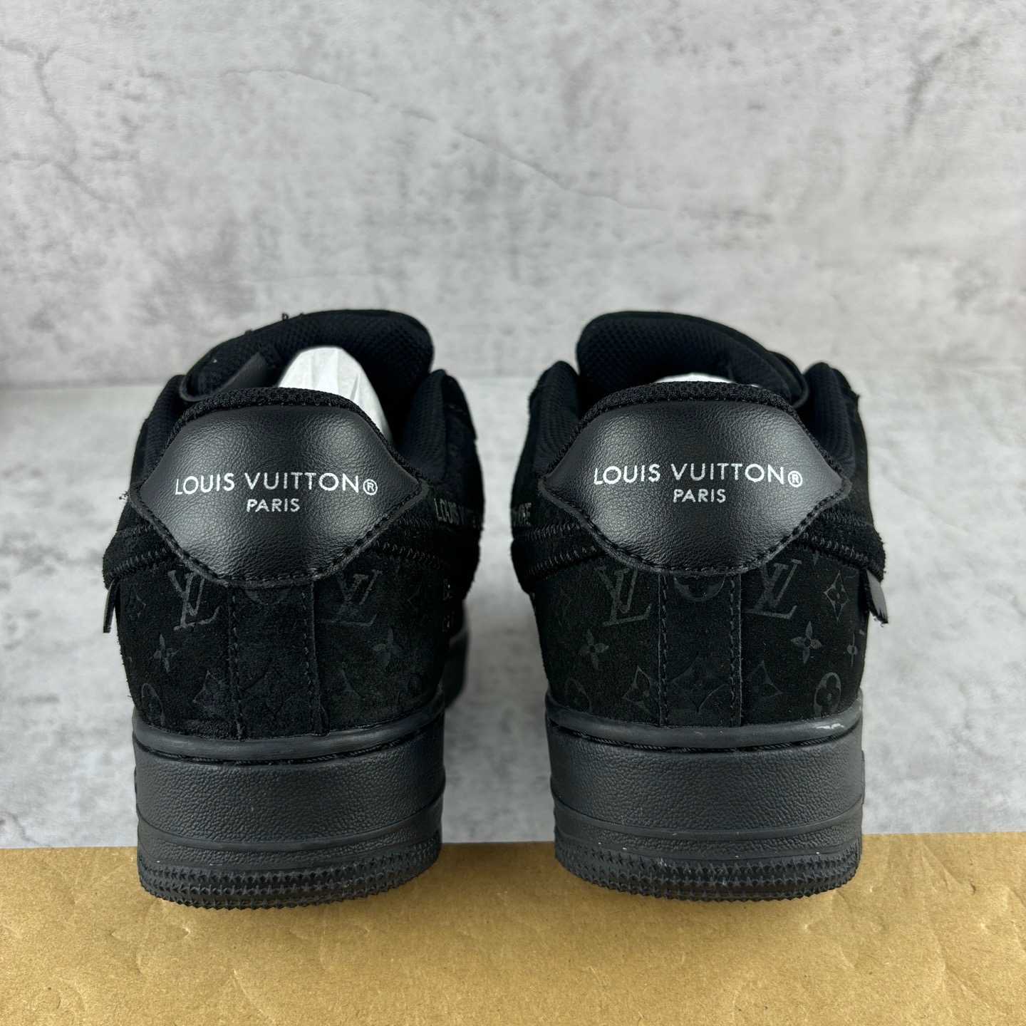 Nike x Louis Vuitton Air Force 1 Low 'Triple Black' - DesignerGu