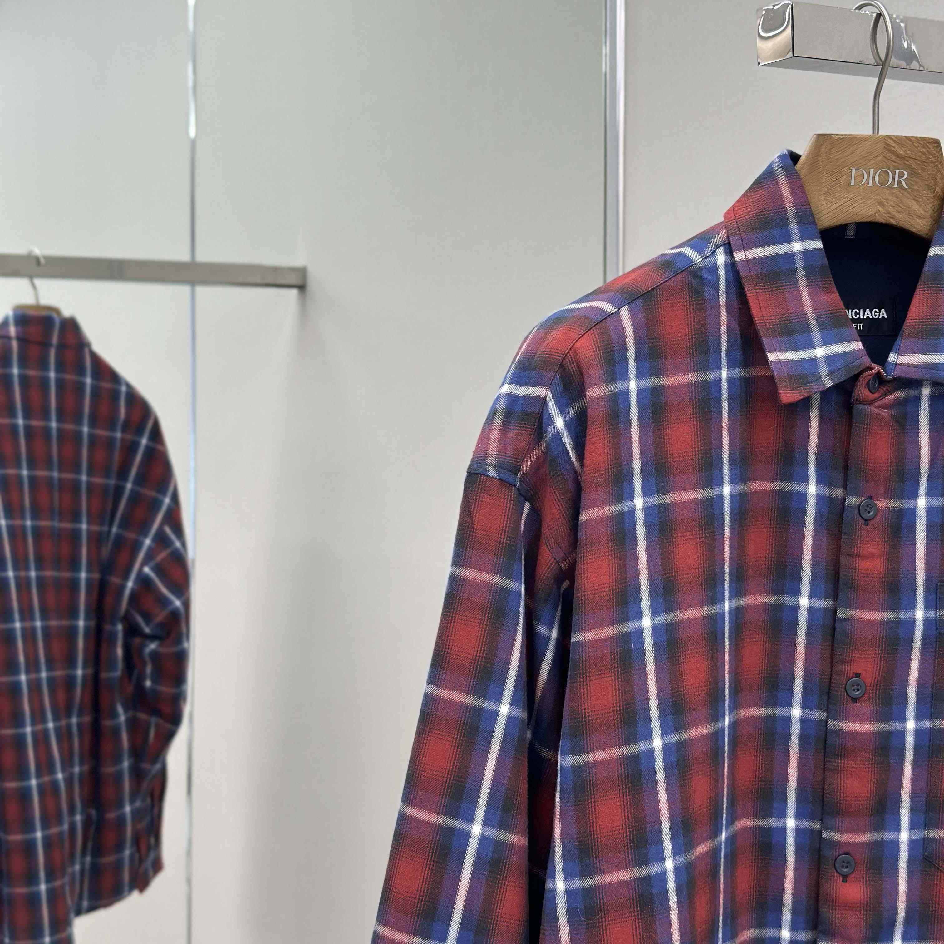 Balenciaga Check-print Lined Shirt - DesignerGu