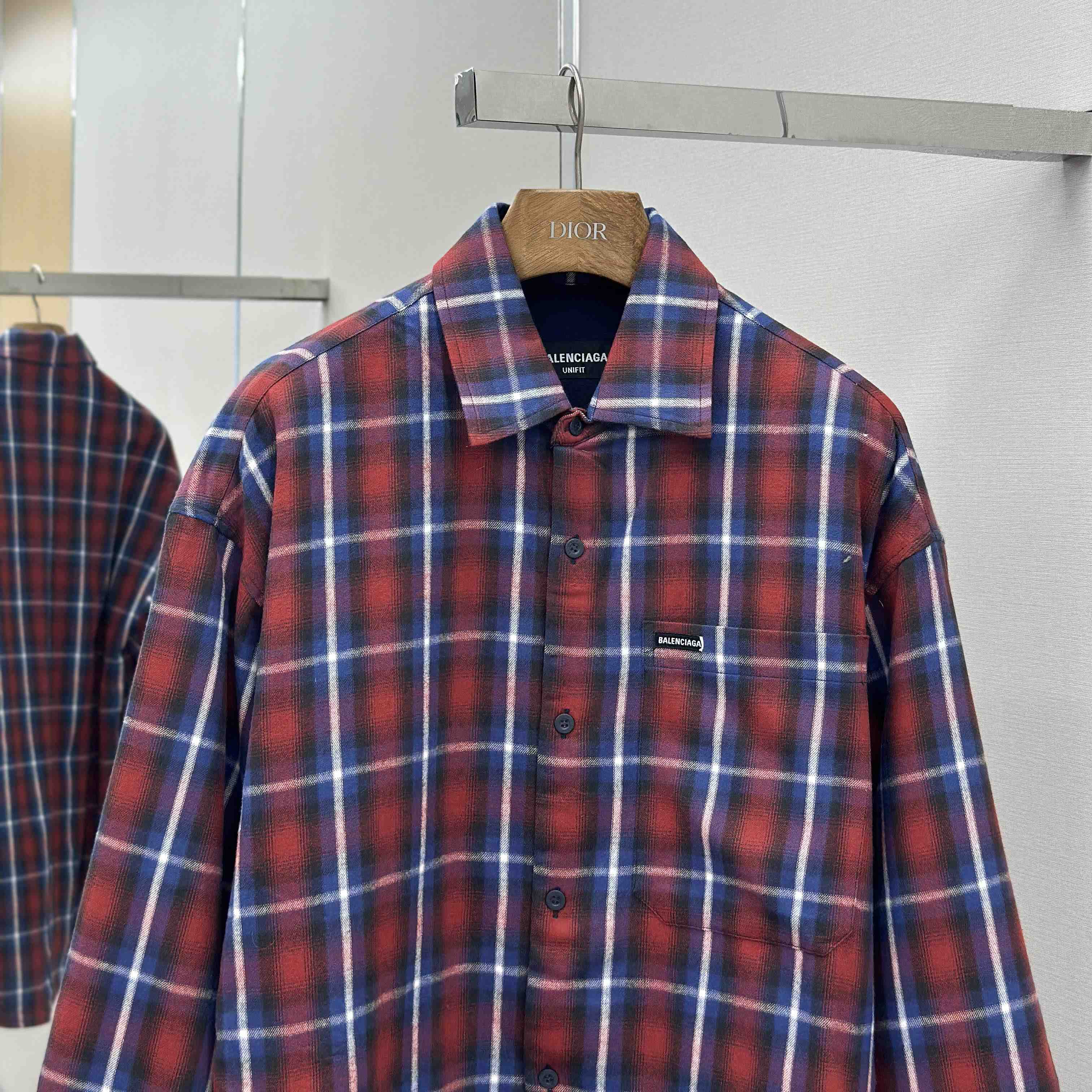 Balenciaga Check-print Lined Shirt - DesignerGu