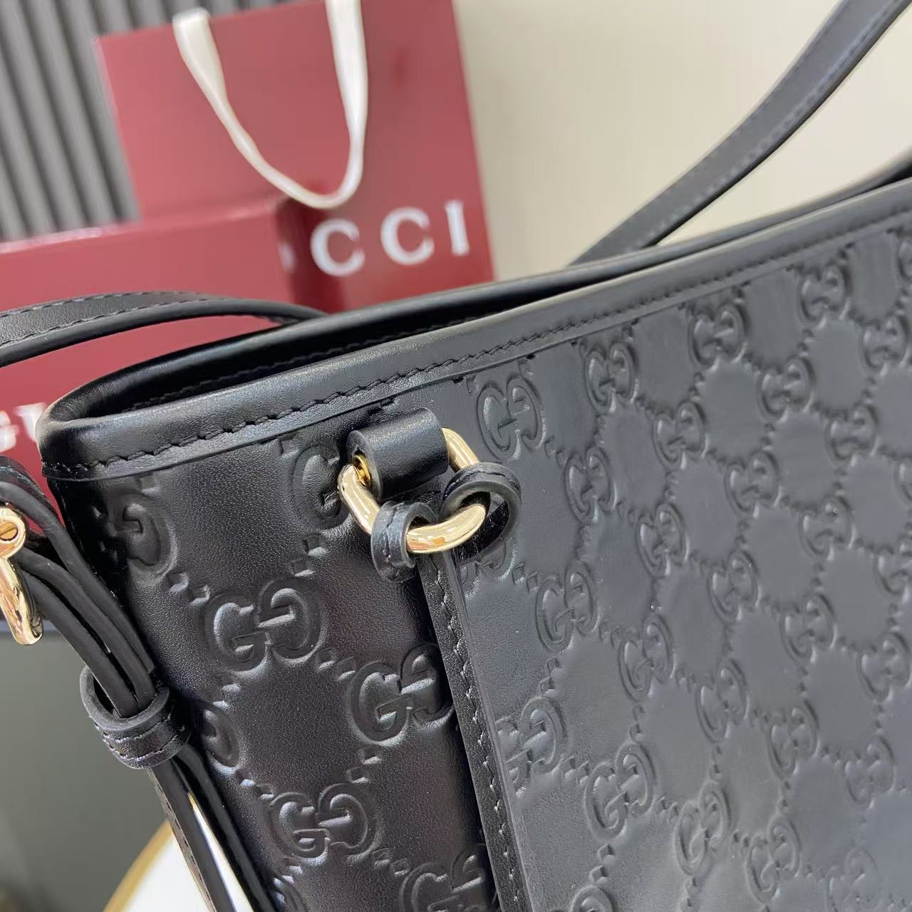 Gucci GG Emblem Small Shoulder Bag - DesignerGu