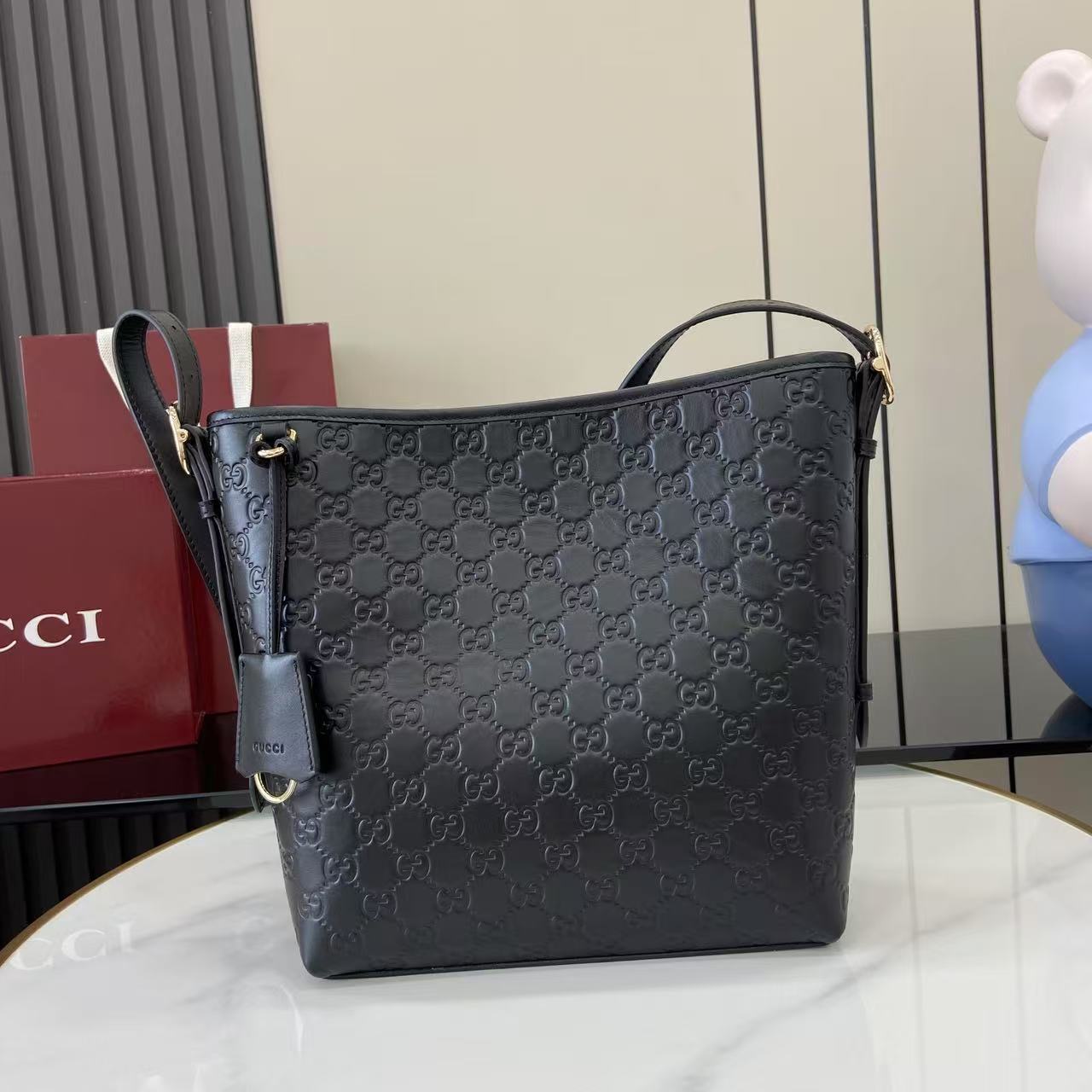 Gucci GG Emblem Small Shoulder Bag - DesignerGu