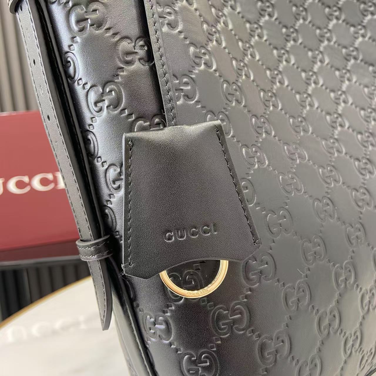 Gucci GG Emblem Small Shoulder Bag - DesignerGu