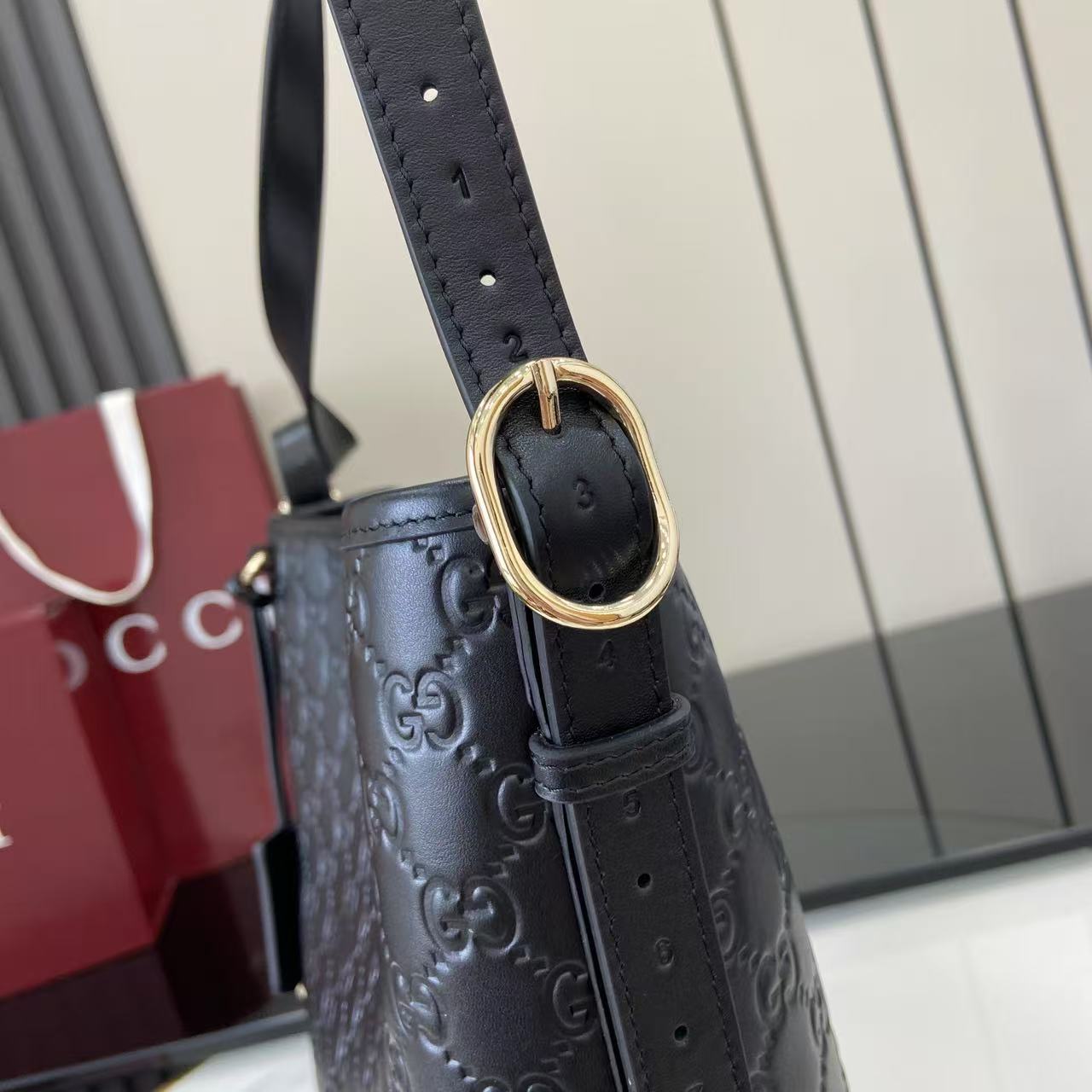 Gucci GG Emblem Small Shoulder Bag - DesignerGu