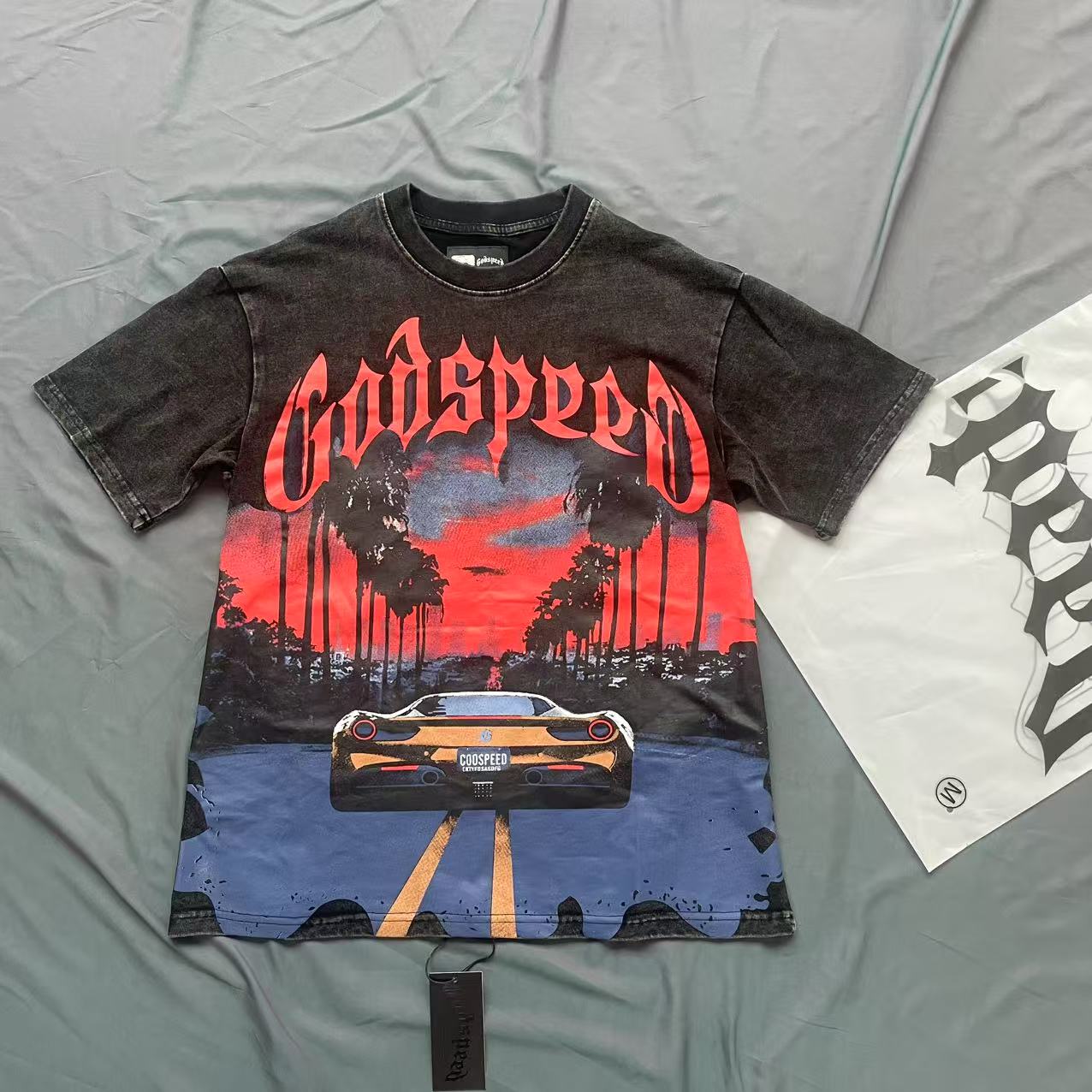 Godspeed Sunset BLVD Tee Grey - DesignerGu