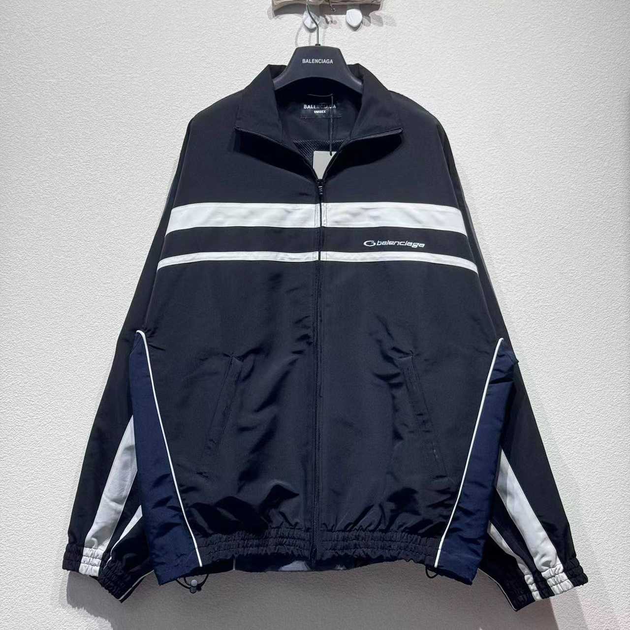 Balenciaga 50/50 tracksuit Jacket In Washed Black - DesignerGu