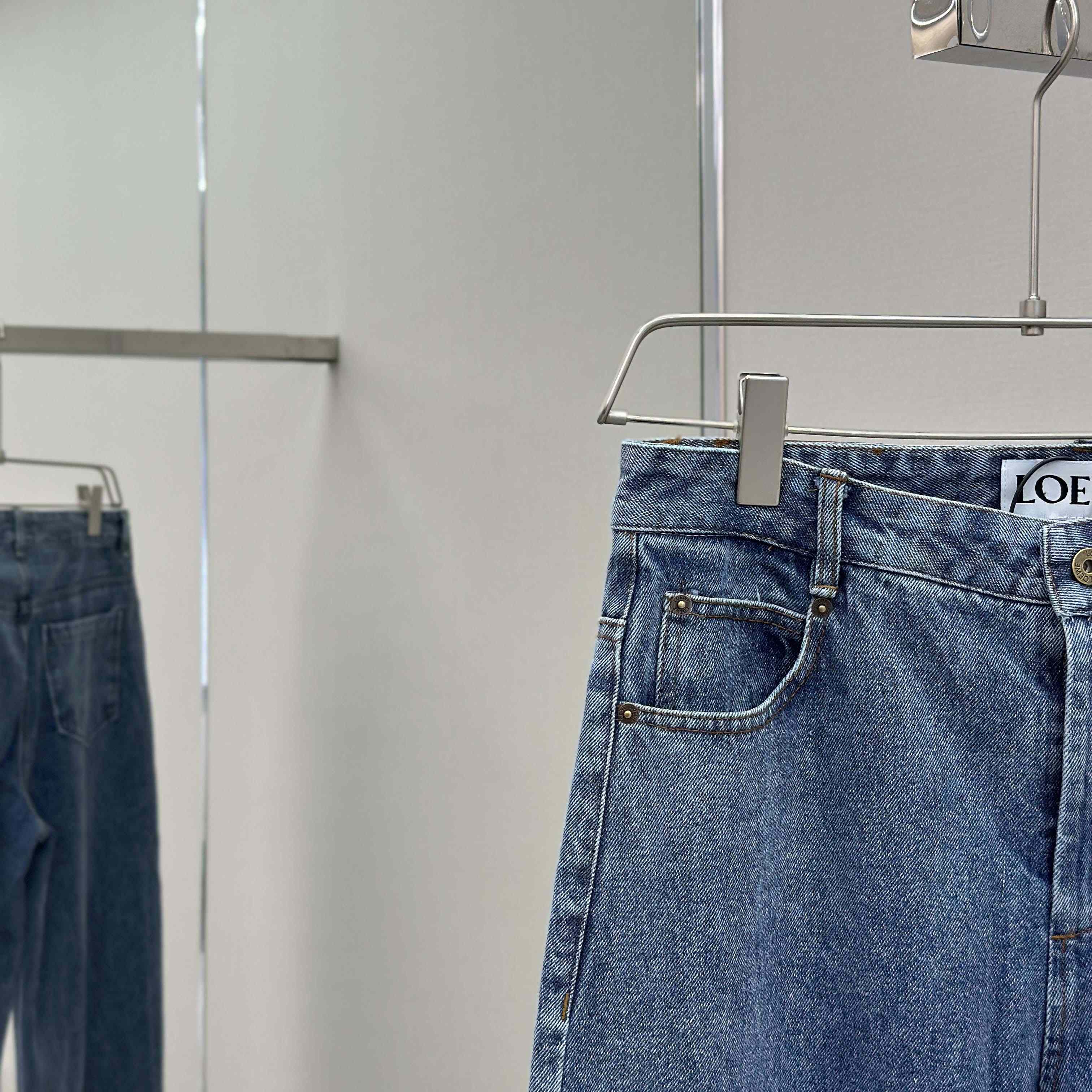 Loewe Anagram Baggy Jeans In Denim - DesignerGu