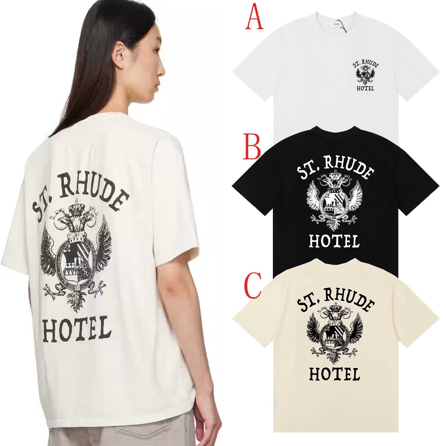 Rhude eagle-print T-shirt - DesignerGu