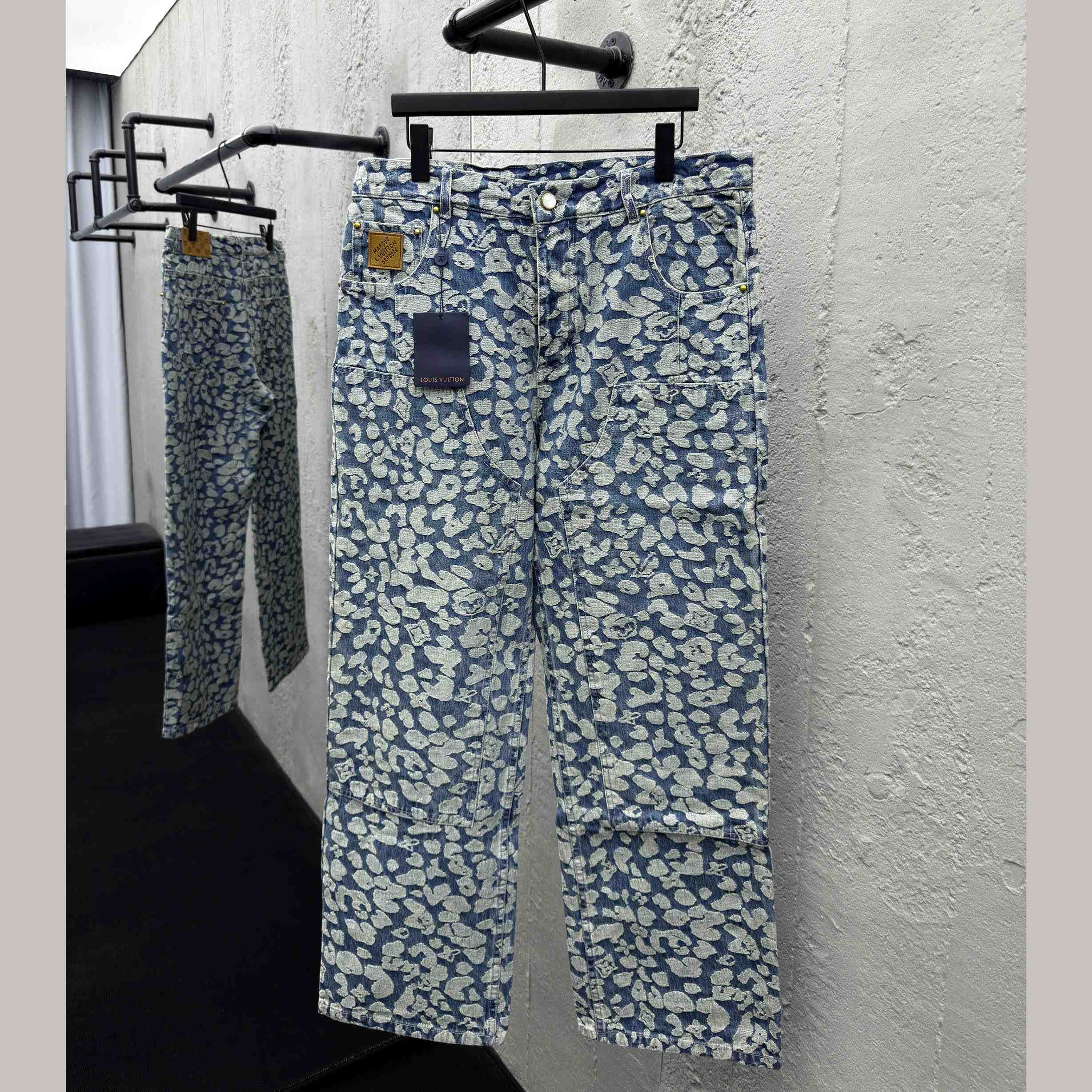 Louis Vuitton Jacquard Workwear Denim Pants   1AILS9 - DesignerGu