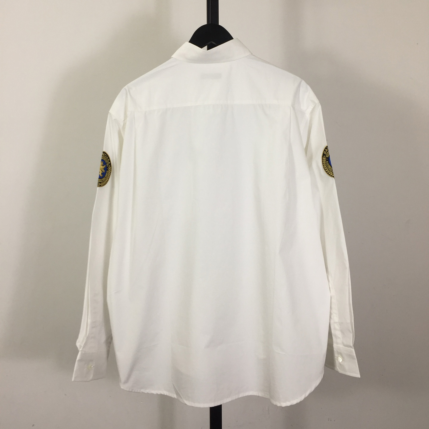 Balenciaga Logo-patch Cotton Shirt - DesignerGu