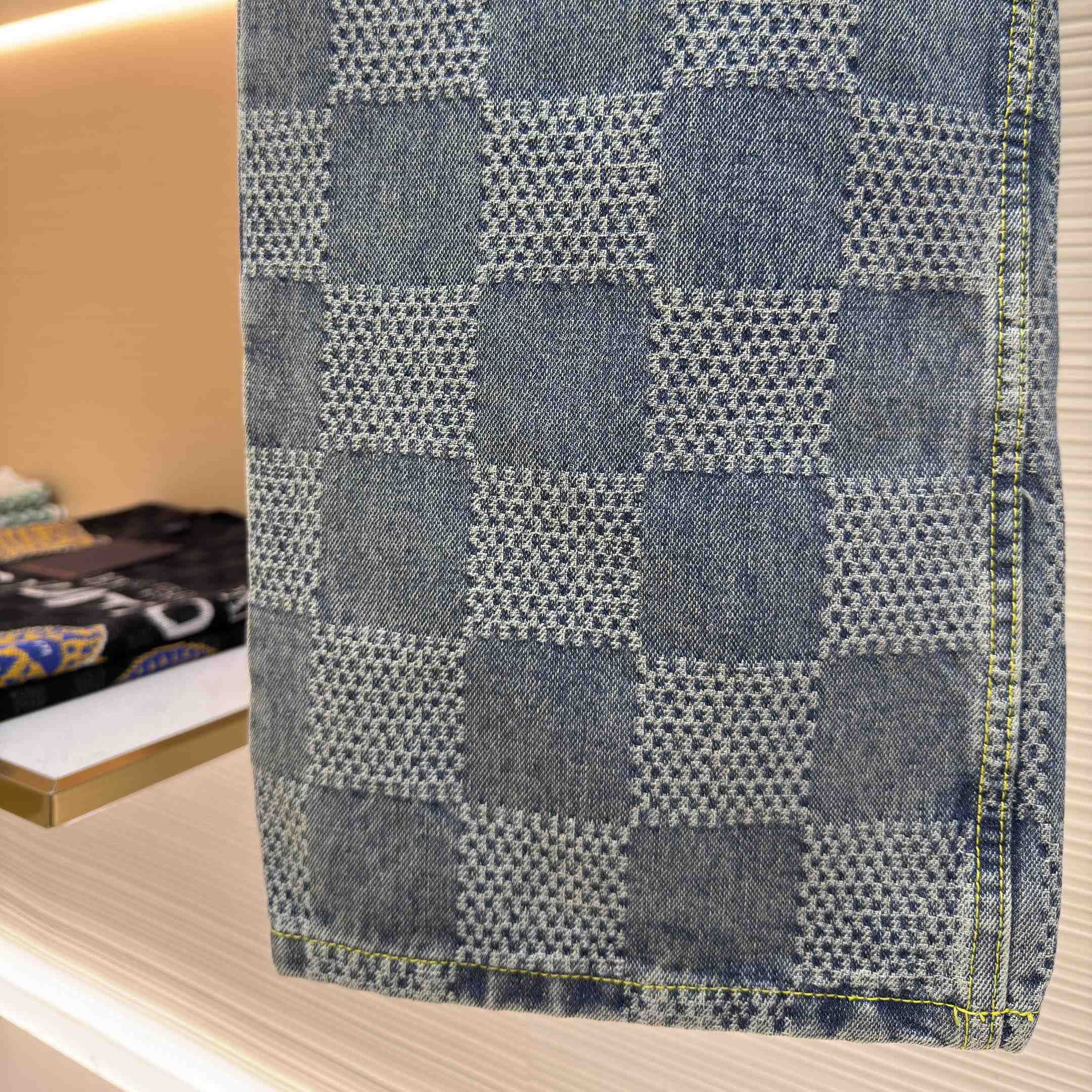 Louis Vuitton Damier Bootcut Denim Pants - DesignerGu