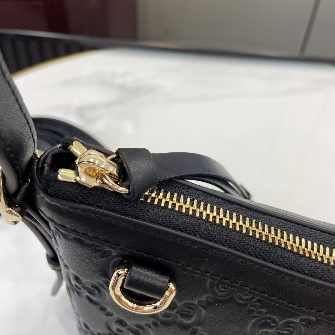 Gucci GG Emblem Small Shoulder Bag - DesignerGu