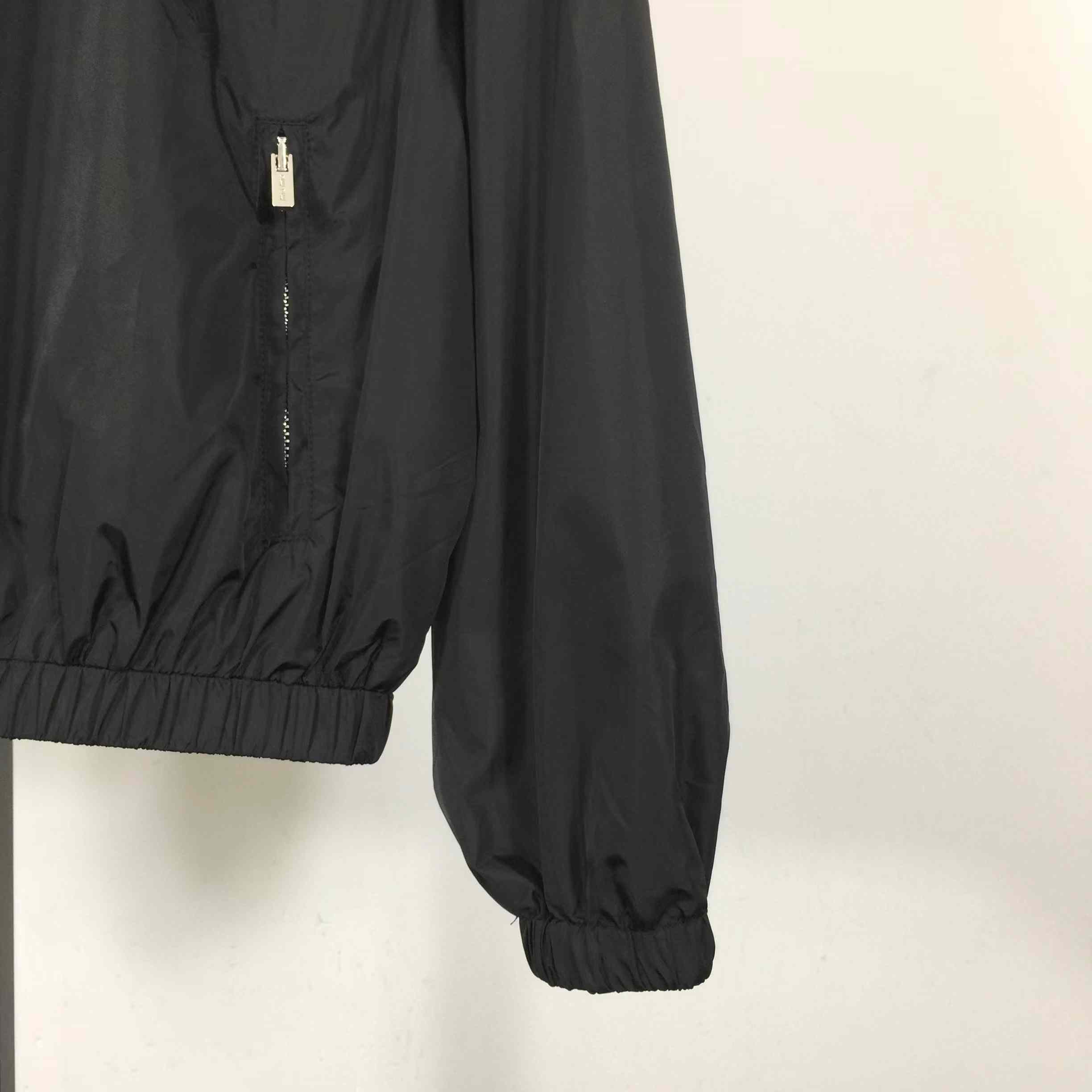 Miu Miu Aluminum Technical Silk Zipper Blouson Jacket - DesignerGu