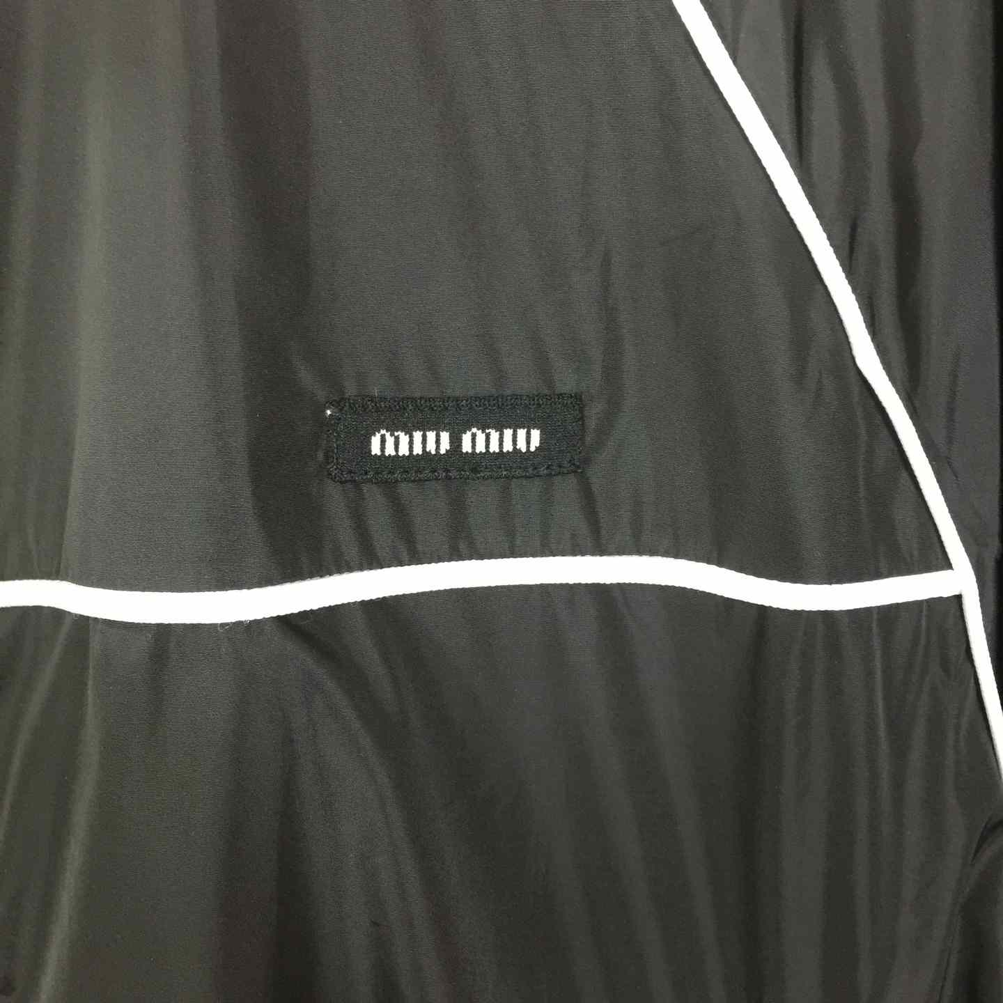 Miu Miu Aluminum Technical Silk Zipper Blouson Jacket - DesignerGu