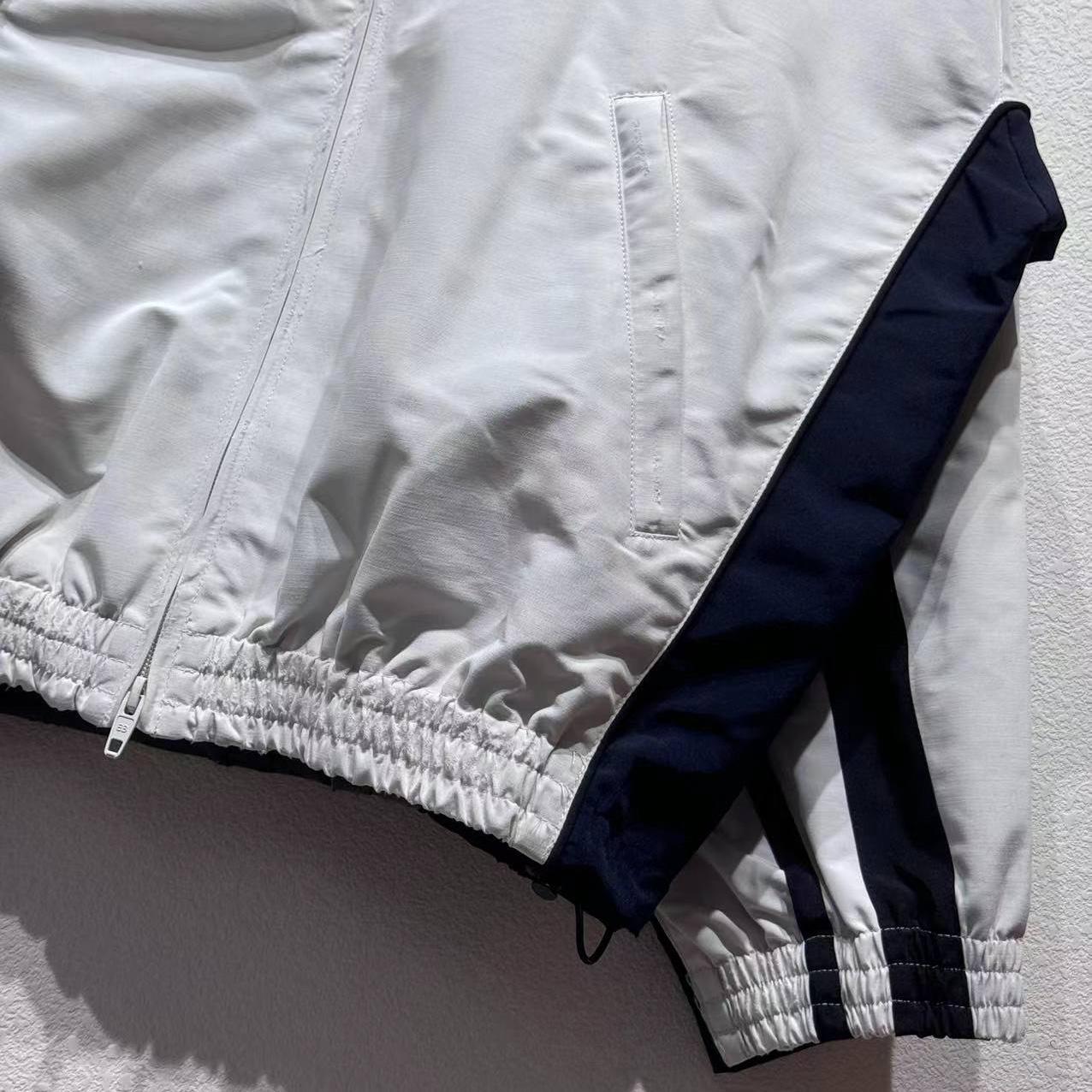 Balenciaga 50/50 Tracksuit Jacket In White And Grey - DesignerGu