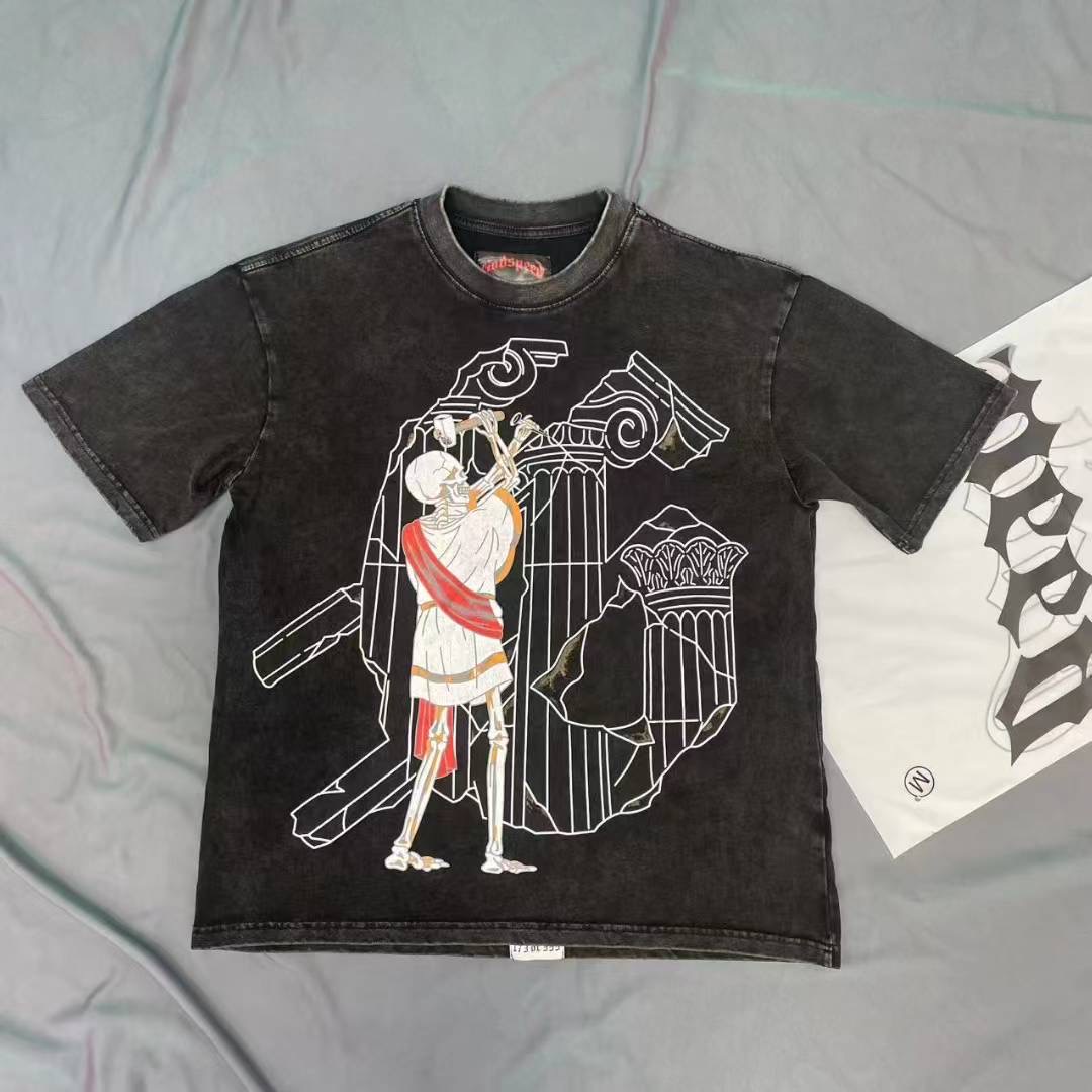 Godspeed Mens Etched in Glory Crew Neck T-Shirt Black - DesignerGu