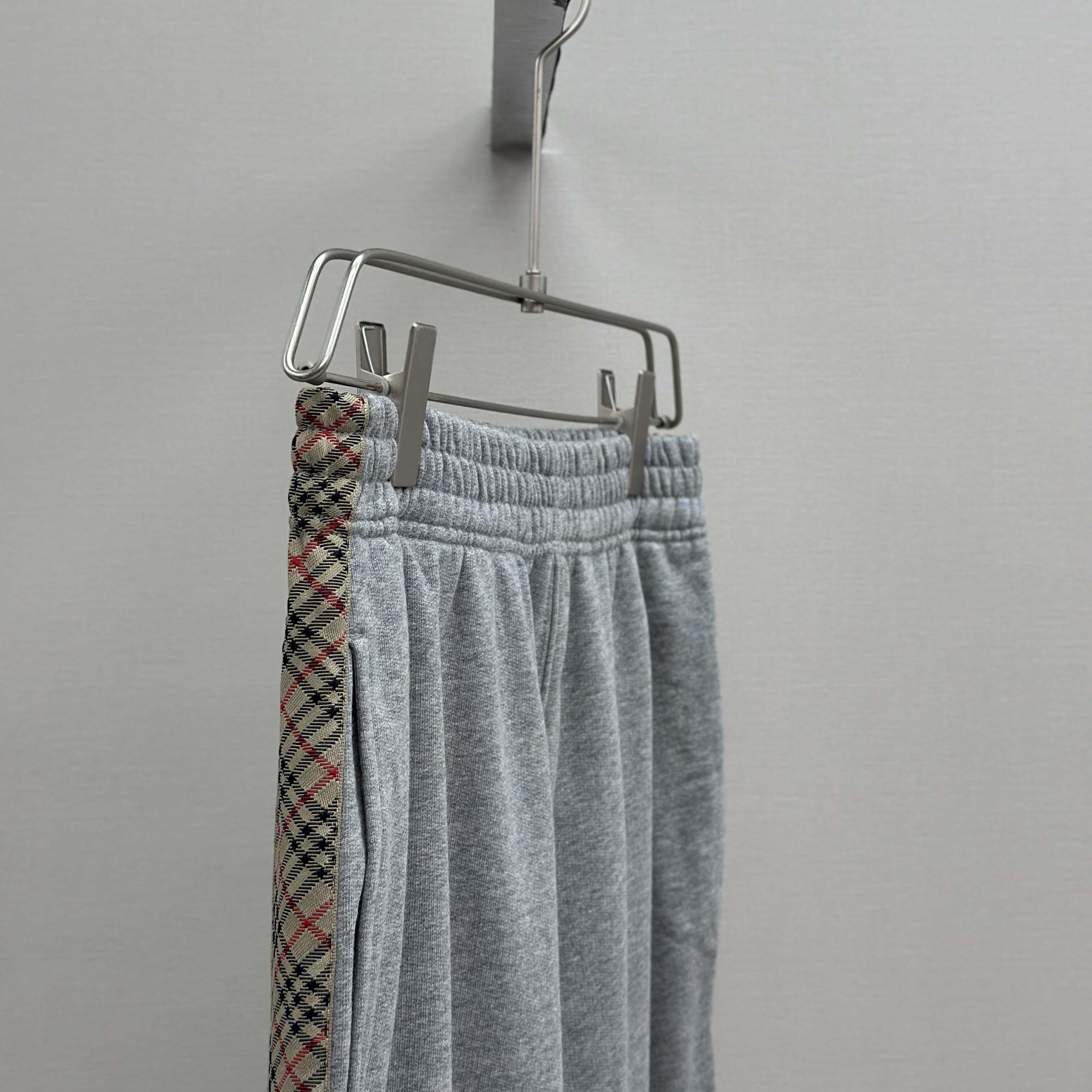 Burberry Check Trim Cotton Jogging Pants - DesignerGu