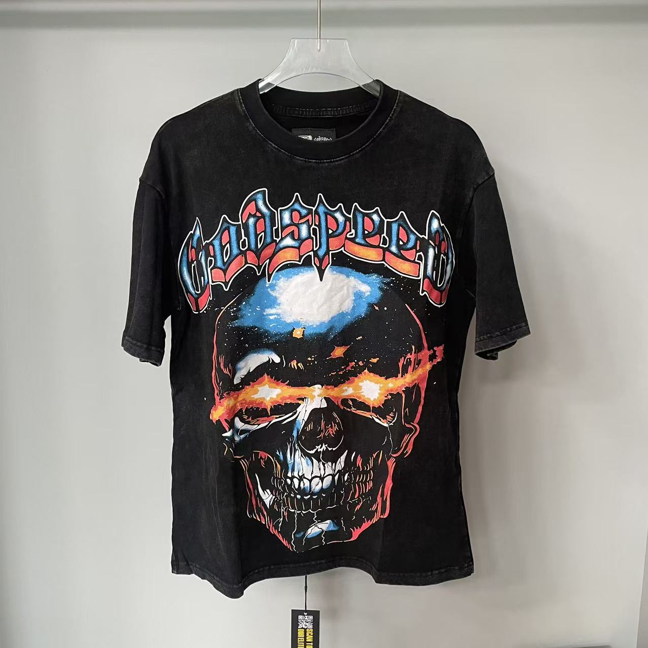 Godspeed Galaxsee Grey Wash Godspeed Tee - DesignerGu