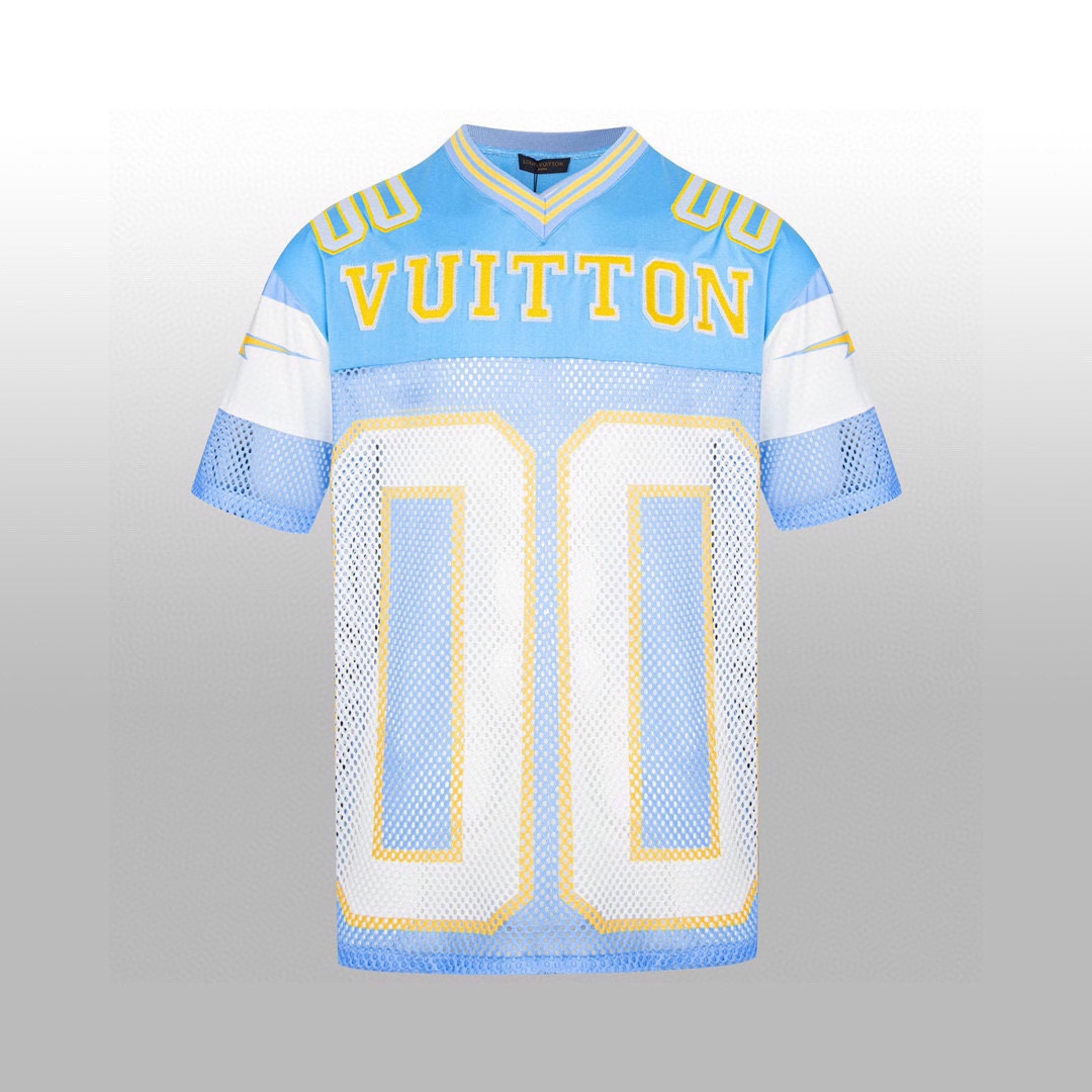 Louis Vuitton Sporty T-shirt with Patch Blue - DesignerGu