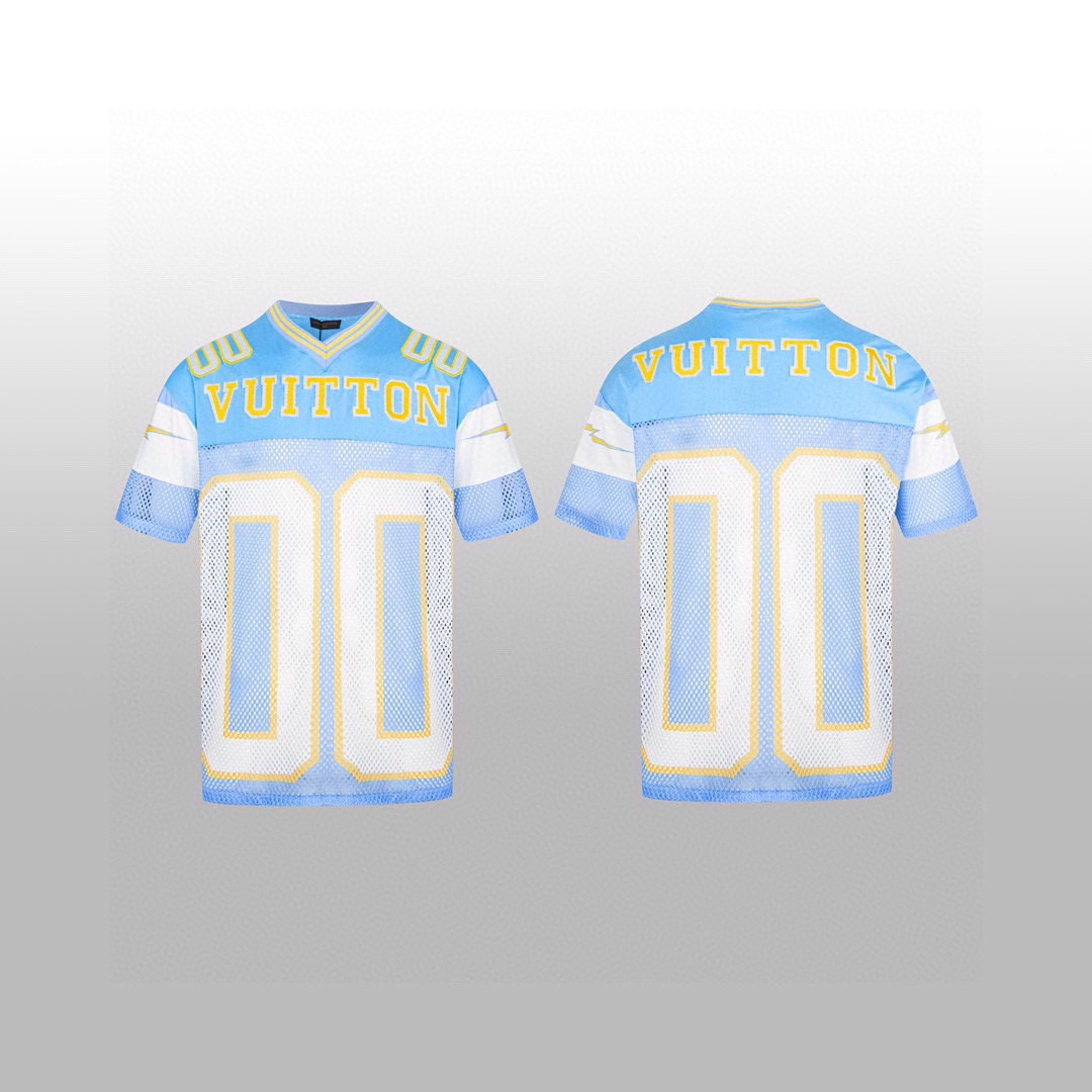 Louis Vuitton Sporty T-shirt with Patch Blue - DesignerGu