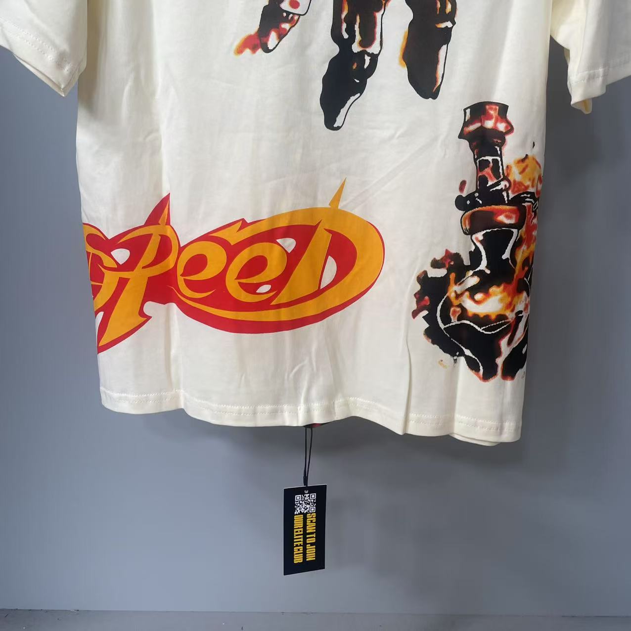 Godspeed Balaclava Szn Tee Bone/Red - DesignerGu