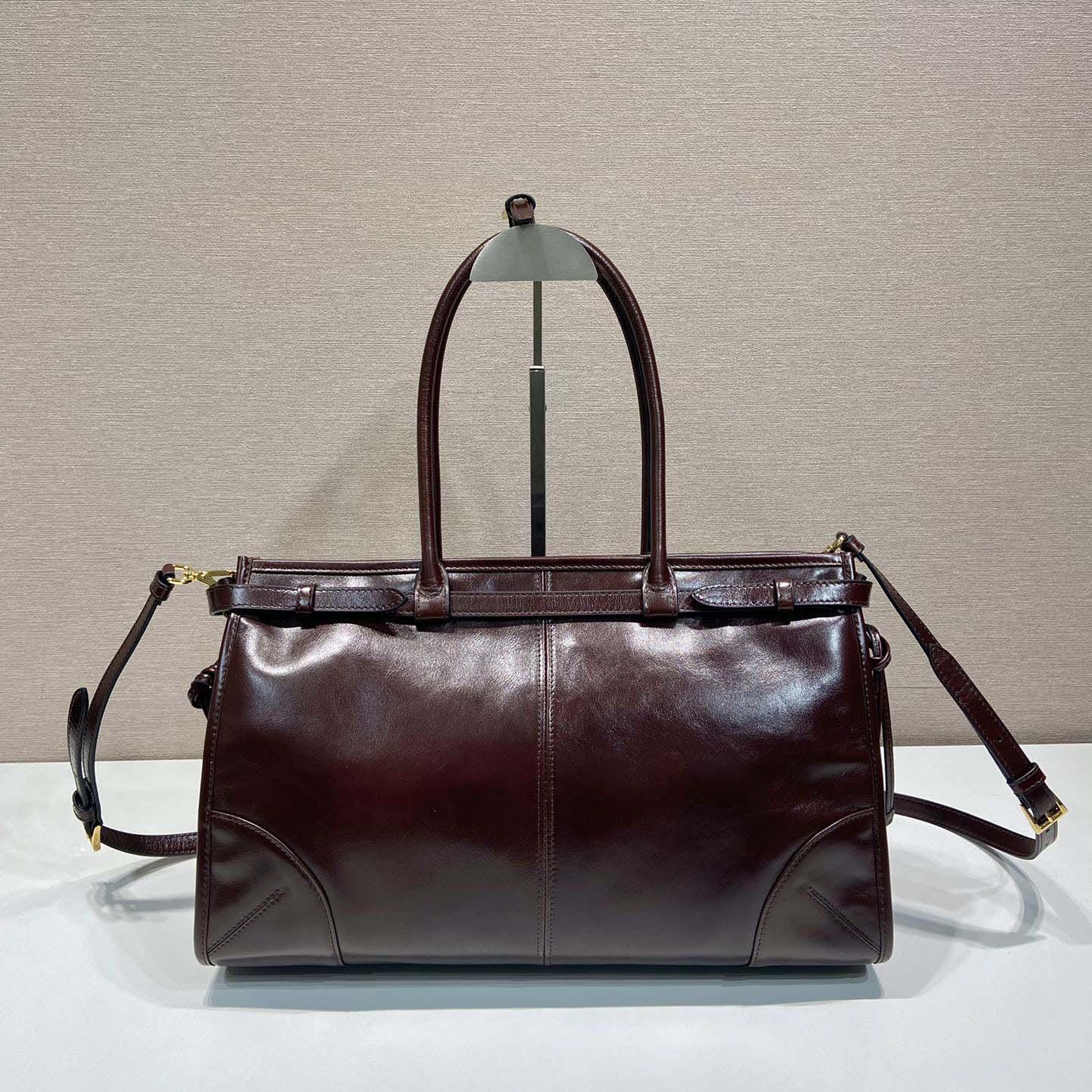 Prada Large Leather Handbag - DesignerGu