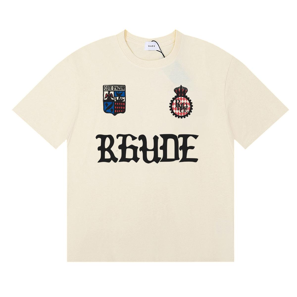 Rhude Cote D'azur Crest Oversized Tee - DesignerGu