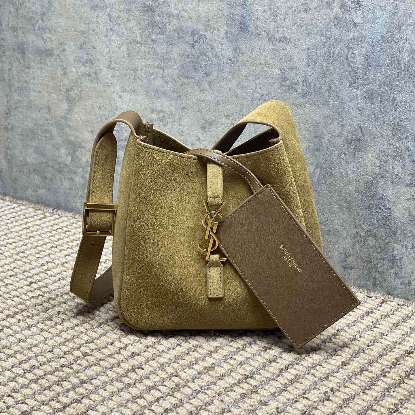 Saint Laurent LE 5 À 7 Supple Baby In Suede - DesignerGu